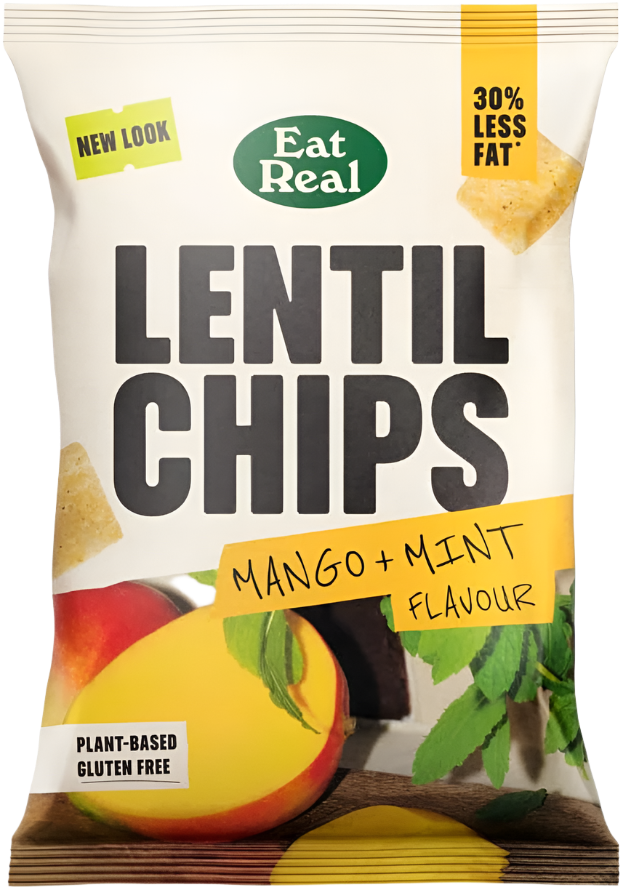 Eat Real Lentil Chips 10 Pack (95g Each) – Vegan, Gluten Free, Low Fat Healthy Snacks | Crunchy Plant-Based Protein Chips for Parties, Picnics & On-the-Go Snacking