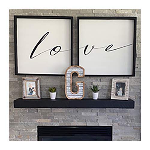 Joel's Antiques 42 Inch Floating Wall Shelves - Solid Wood Rustic Bookshelves with Easy Installation | Heavy Duty Home Decor for Living Room, Kitchen, Bathroom & Office | Black 42x7x3 Inches | Perfect for Displaying Books, Plants & Decorative Items
