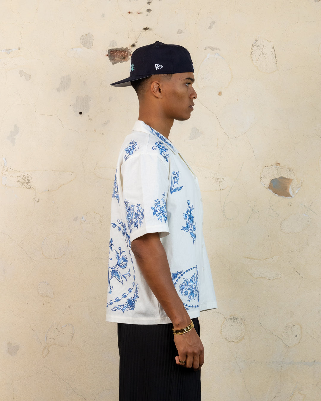 404 Ceramic Embroidered Button Up T-Shirt for Men - Vintage Style Casual Shirt - Perfect for Everyday Wear, Office & Date Nights