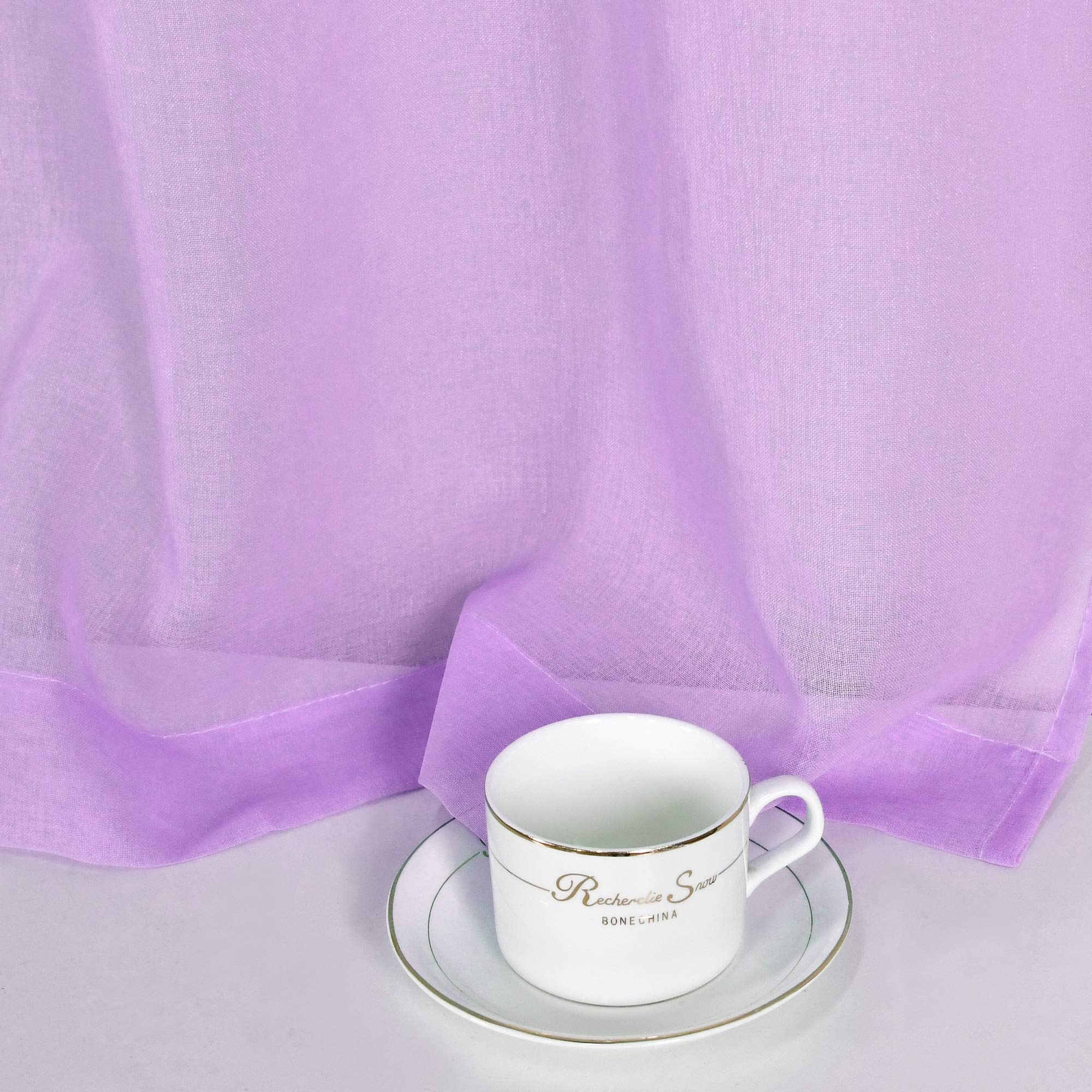 Dualife 36 Inch Purple Sheer Kitchen Curtains - Semi-Sheer Tier Cafe Curtains with Linen Look for Privacy, Bathroom, Basement & Small Windows (34x36 Inches, Lilac) - Perfect for Kitchen Decor, Bathroom Windows & Cozy Home Styling