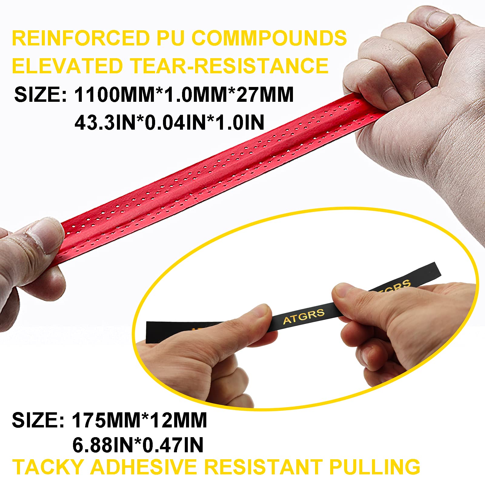 Tennis Grip Tacky Anti-Slip Overgrip Tape with Damping Ridges - 3 Pack Red for Tennis, Badminton, Pickleball Racket Handle - Perfect for Enhanced Control and Comfort in Competitive Play