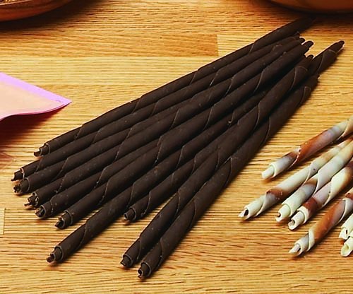 Premium Belgian Dark Chocolate Cigarette Sticks - 8 Inch, 115 Count Bulk Pack for Cake Decorating, Dessert Toppings & Party Treats | Gourmet Baking Supplies & Candy Buffet Essentials