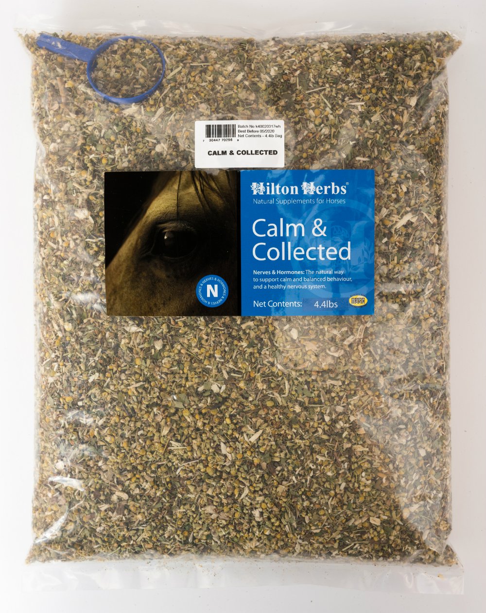 Hilton Herbs Calm & Collected 4.4 lb Horse Supplement - Natural Stress Relief & Focus Support for Horses - Perfect for Competition, Training & Anxious Horses