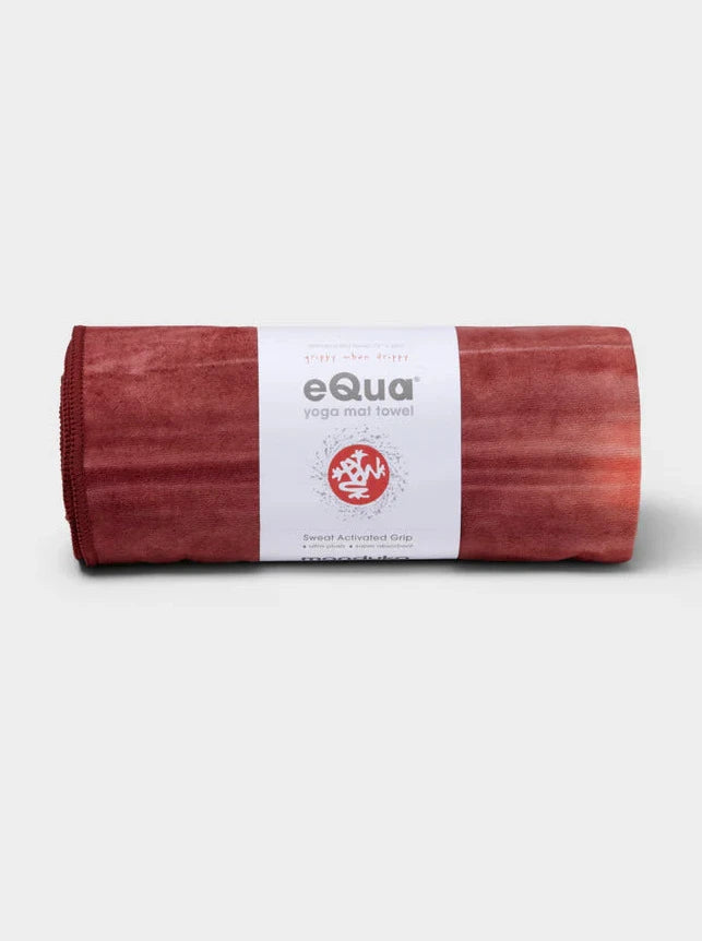 Manduka eQua Yoga Mat Towel - Non-Slip, Absorbent & Eco-Friendly for Hot Yoga, Bikram & Pilates - Perfect for Home, Studio & Travel Workouts