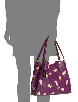 Coach Edie Shoulder Bag 31 Floral Print Leather Crossbody Purse for Women - Perfect for Work, Travel & Everyday Use