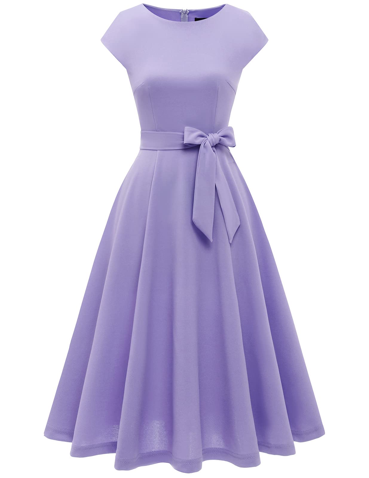 Elegant A-Line Cap Sleeve Dress for Women - Wedding Guest, Formal Evening Party, Cocktail & Church Events - Prom, Dinner Date & Special Occasions