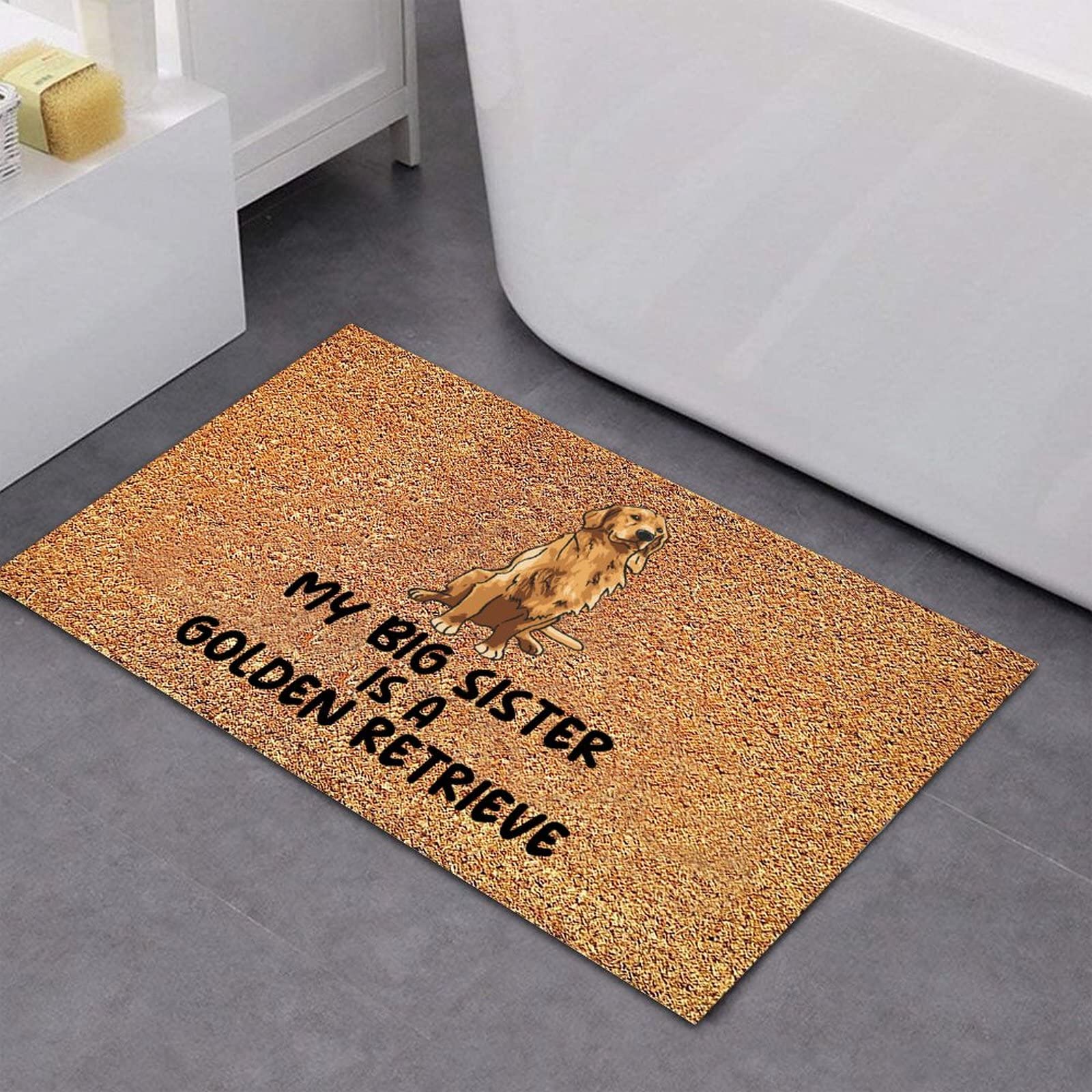 **Personalized Golden Retriever Dog Doormat - Custom Pet Photo Print, Coconut Coir, Non-Slip Backing - Indoor/Outdoor Entryway Mat for Pet Lovers, Dirt-Trapping, Easy Clean - Perfect Gift for Dog Owners**    *(Ideal for front doors, patios, or mudrooms – keeps your home clean while celebrating your furry friend!)*