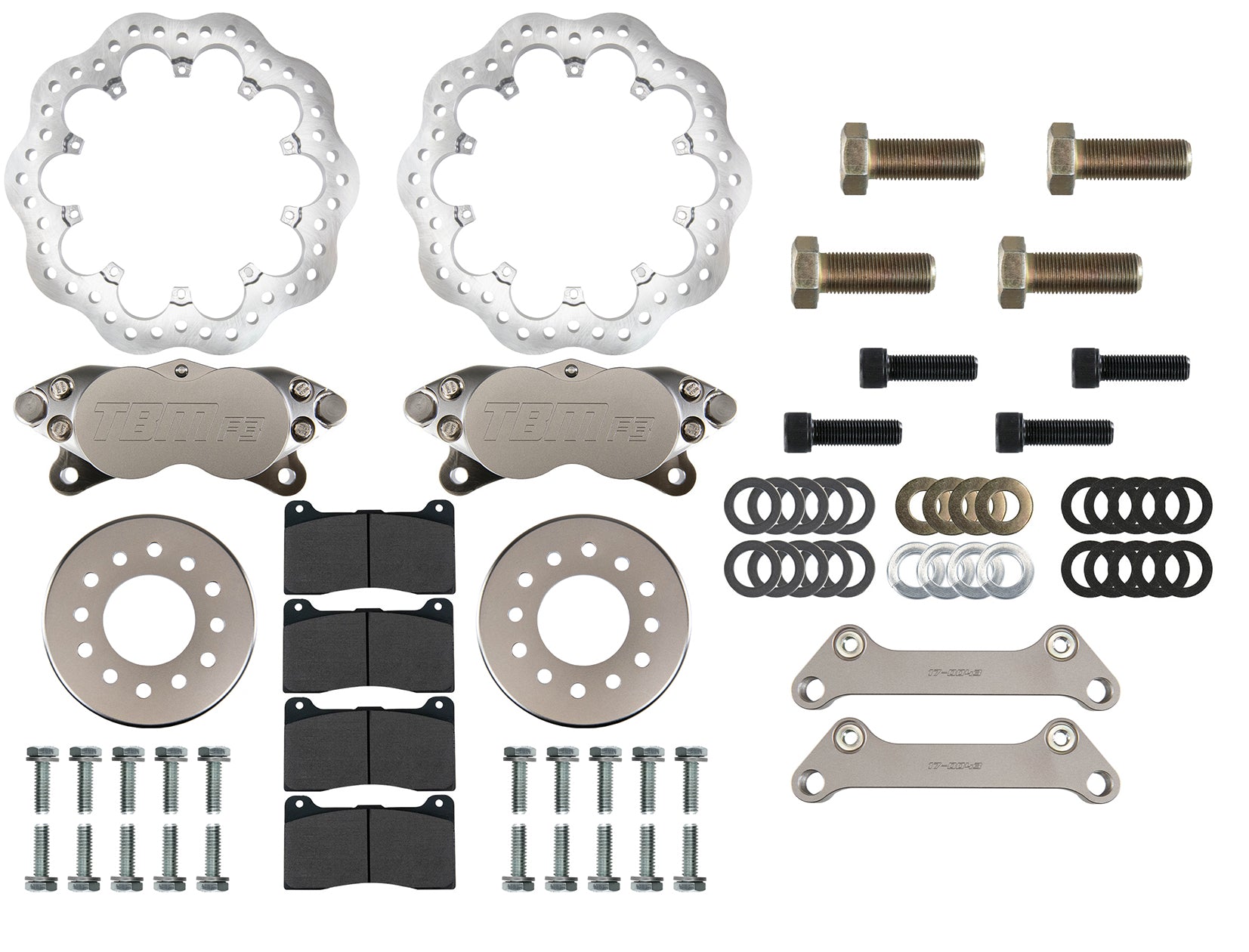 2011-2024 Ford F-150 2WD/4WD F3 Medium Duty Front Drag Racing Brake Kit (6 Lug) - High Performance Braking System for Racing & Off-Road Use - Part #001-0329-1