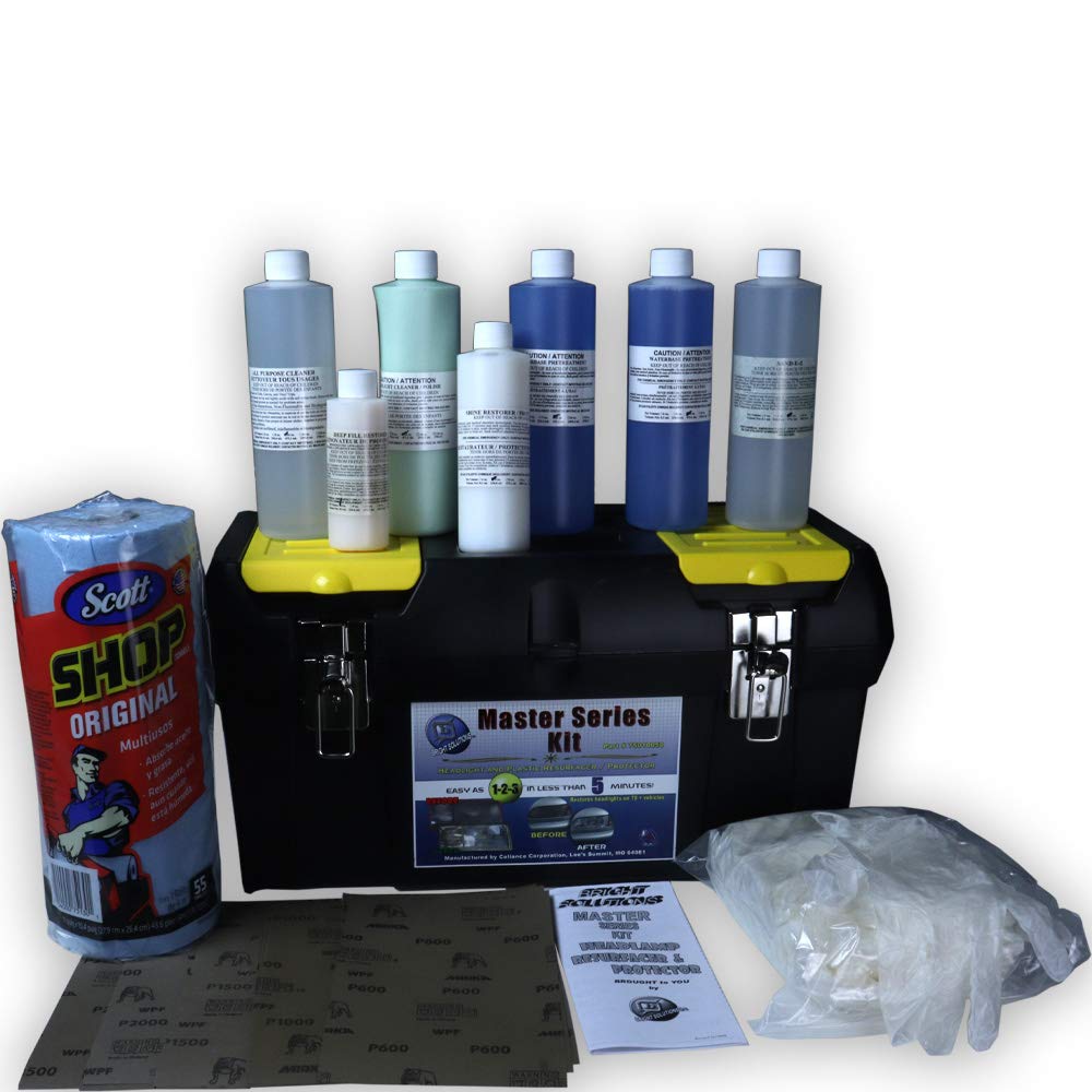 Detail King Commercial Series Headlight Restoration Kit – Restore Cloudy Headlights to Like New Condition | DIY Car Headlight Cleaner & Polish for Clear Visibility at Night