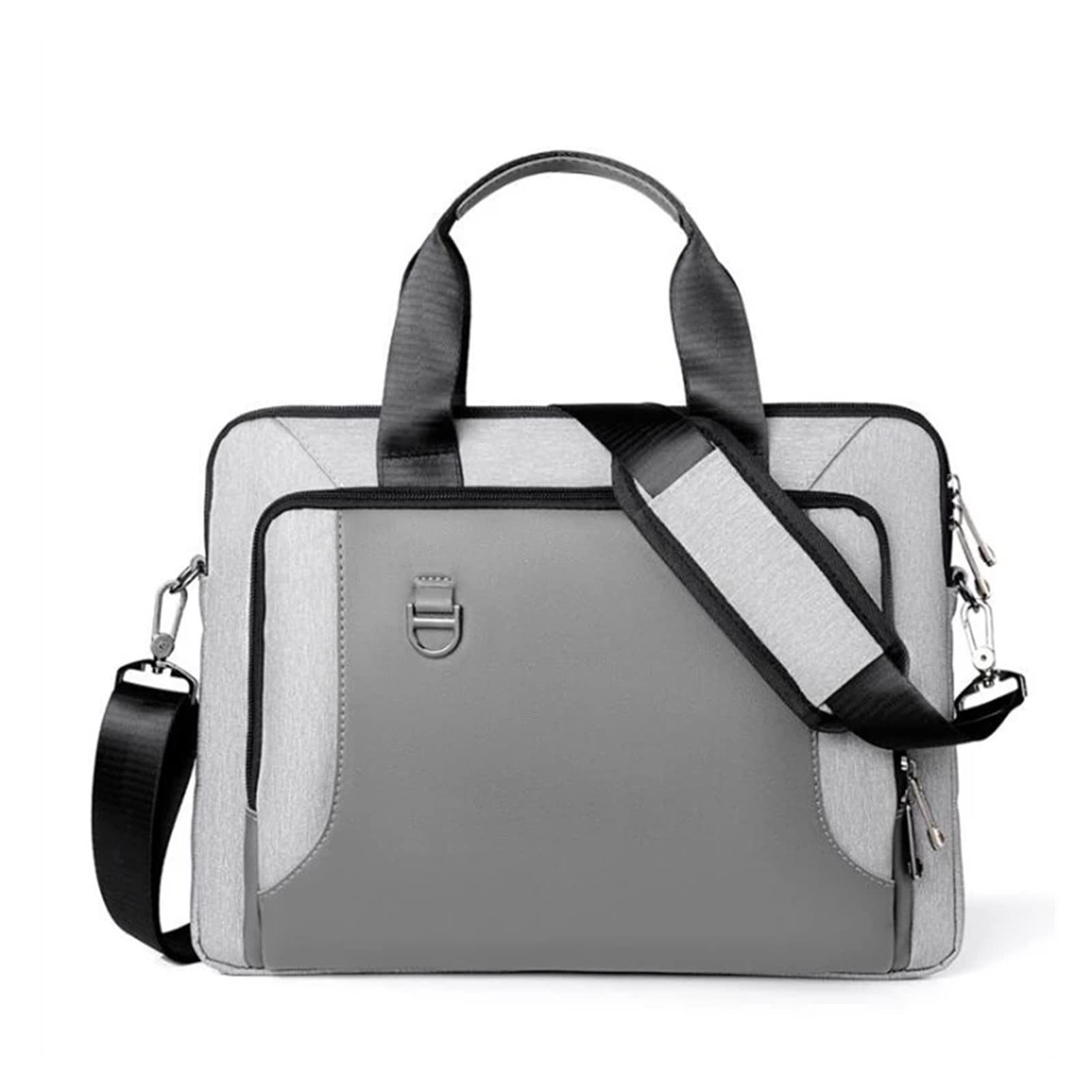 Waterproof 14-inch Laptop Bag for Women & Men - Lightweight Durable Shoulder Briefcase with USB Charging Port, Fits 13-14 Inch Notebook - Perfect for Work, Travel & School (Gray)