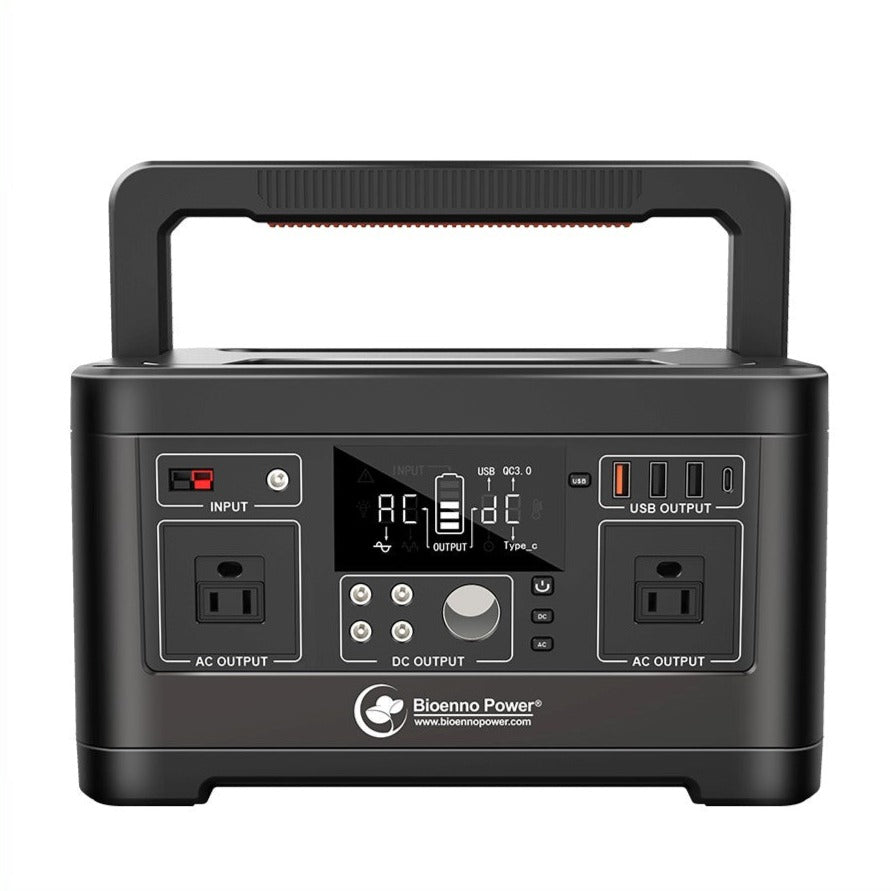 Bioenno Power BPP M500 500Wh Portable Power Station - Solar Generator for Camping, RV, Emergency Backup & Off-Grid Power Supply