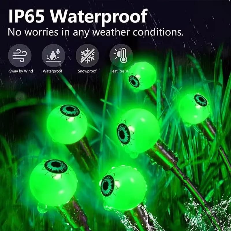 32 LED Solar Garden Lights 4 Pack - Solar Swaying Firefly Lights for Outdoor Decor, Patio Pathway, Yard, Lawn, Landscape Lighting (Green Bulbs)