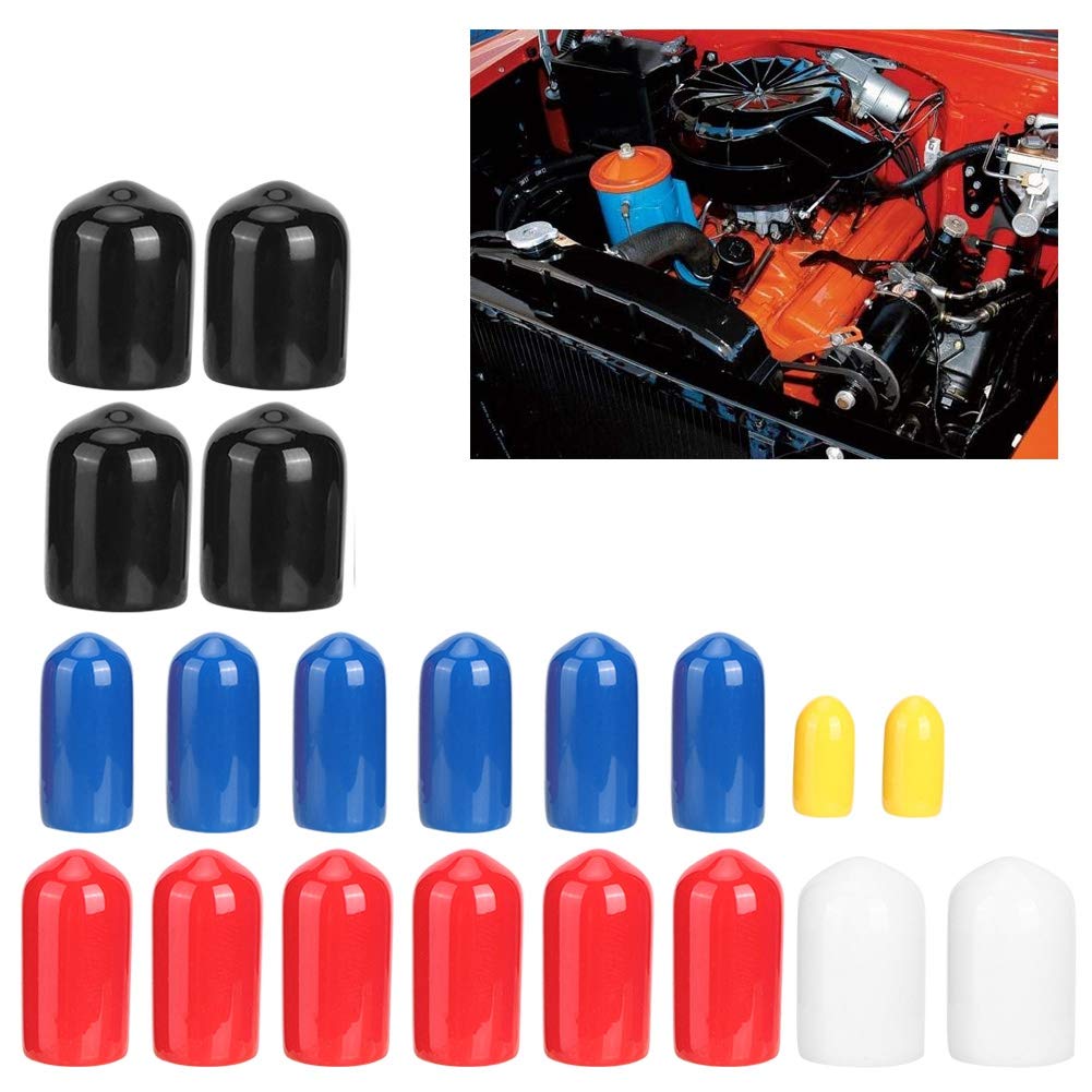 20PCS Vacuum Connector Assortment Kit - 1/8in 3/16in 1/4in 3/8in 5/16in Vacuum Line Fittings for Car Engine Repair & Maintenance - Universal Automotive Vacuum Hose Connectors for Oil Drain, Fuel Line & PCV Systems
