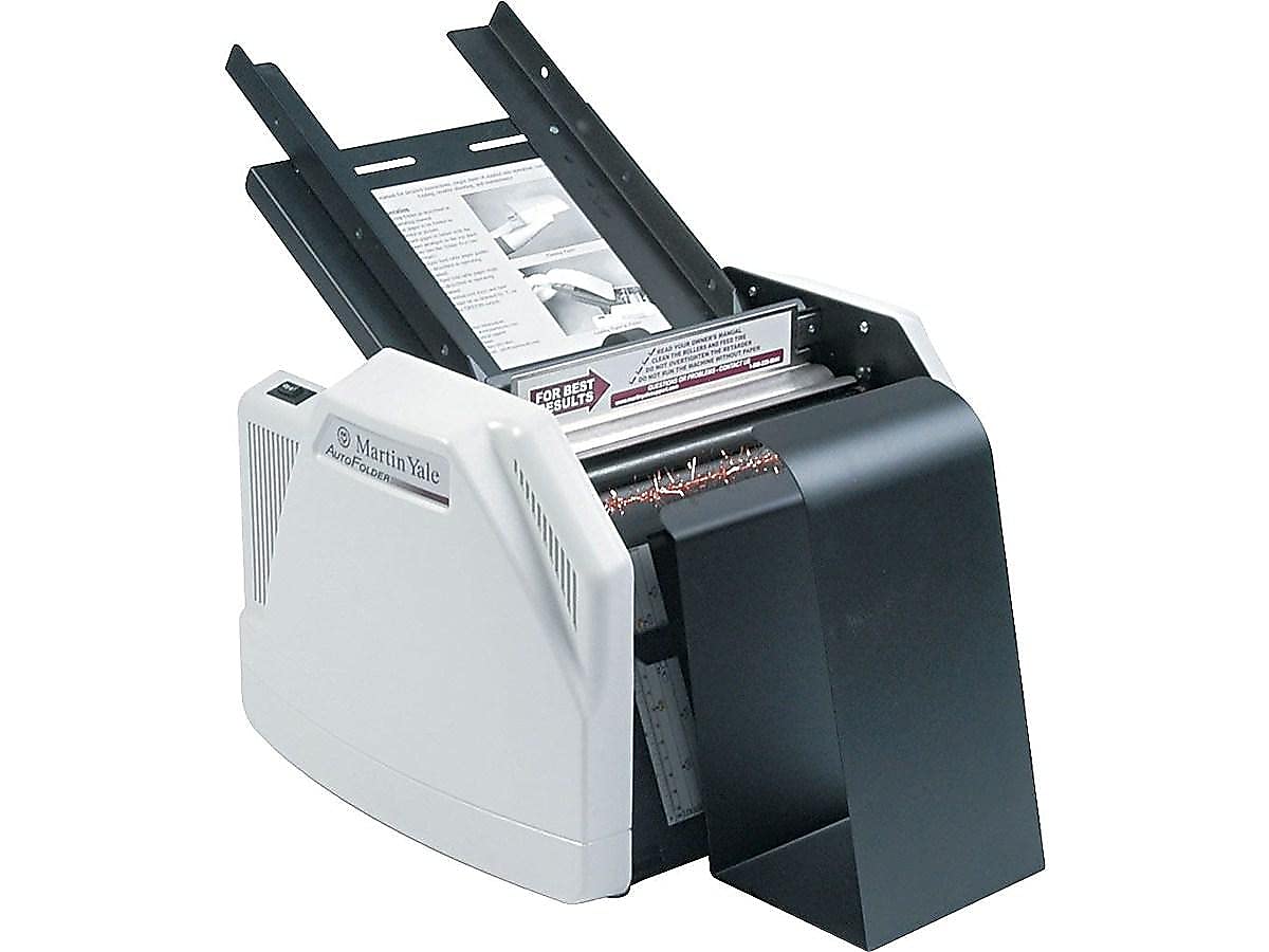 Martin Yale 1501X Automatic Paper Folder - High-Speed 7,500 Sheets/Hour, 150-Sheet Capacity, 3-Sheet Manual Feed, Gray | Perfect for Office Documents, Brochures, and Mailings