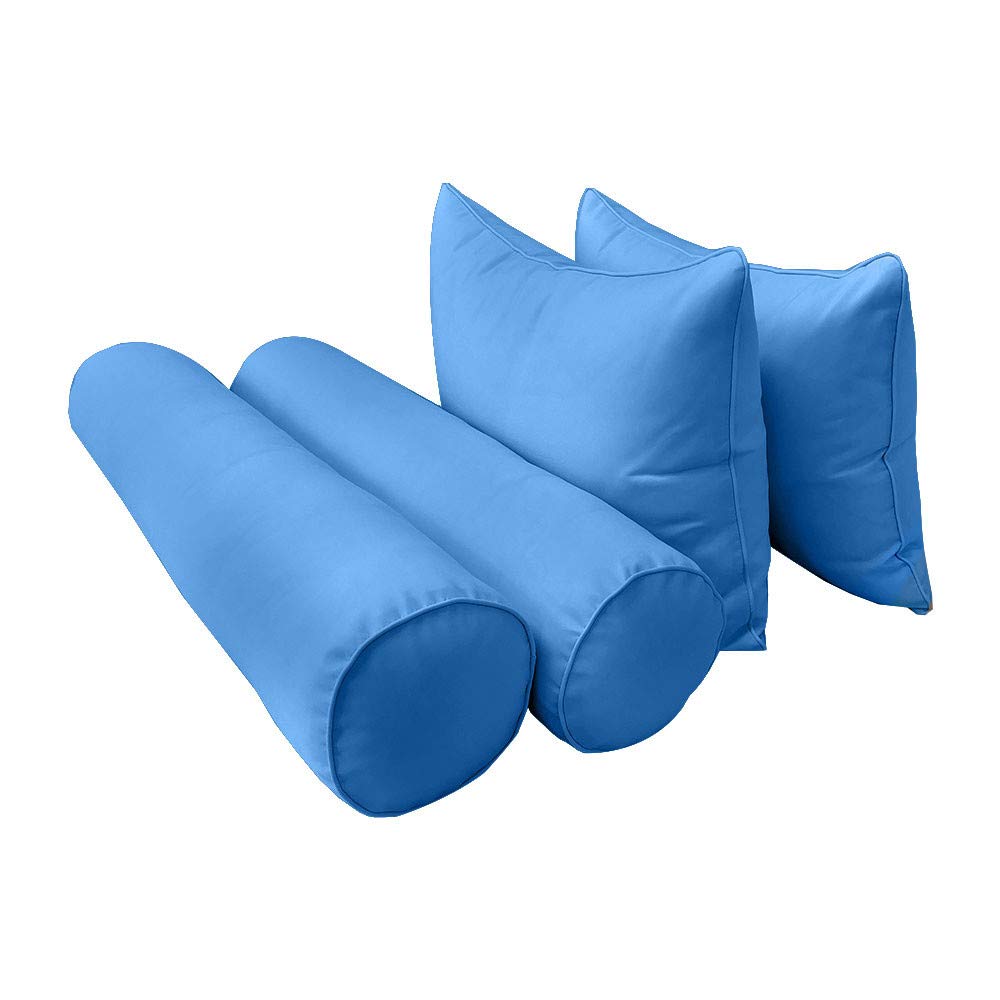 Prolinemax Twin-XL Daybed Mattress Cover - Outdoor Style 4 Piped Trim Fitted Sheet with Bolster Pillow | Waterproof & Durable Fabric | Perfect for Patio, Sunroom, or Guest Bedroom Decor