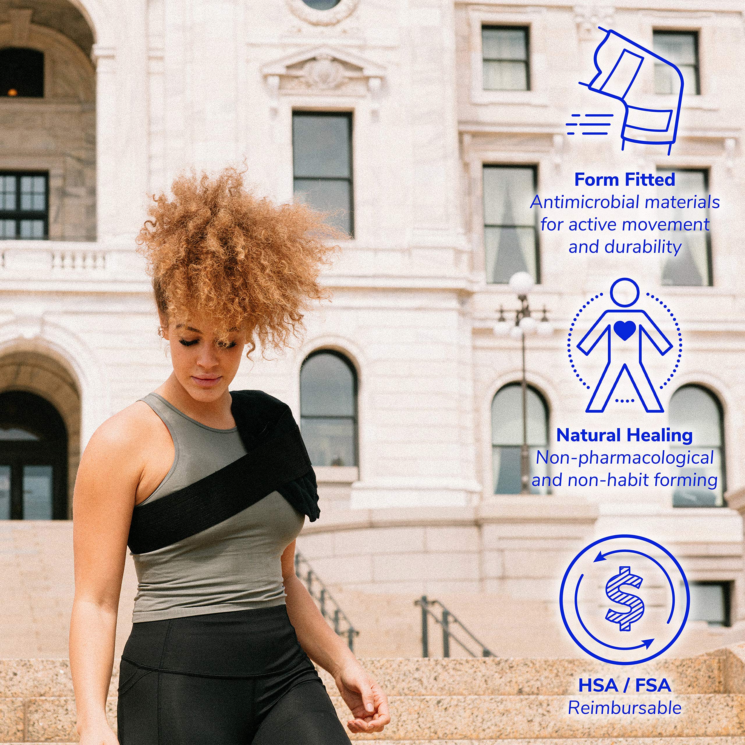 Onyx Cool Shoulder Wrap - Black | Refrigerated Cold Pack Therapy for Shoulder Pain Relief & Compression Support | Ideal for Post-Surgery Recovery, Sports Injuries & Arthritis Pain Management