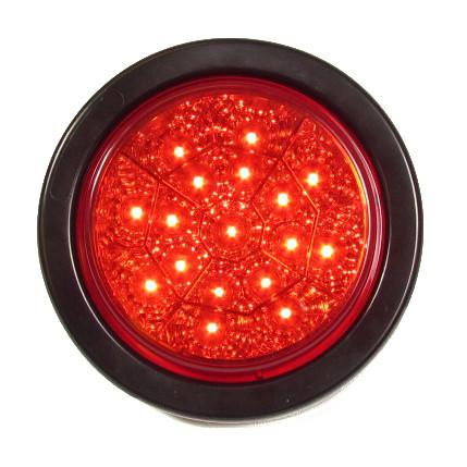 Fortpro 4 Round LED Light Bar with 17 LEDs & Chrome Reflector - High Visibility Off-Road Lighting for Trucks, ATVs, UTVs, Boats & Emergency Vehicles