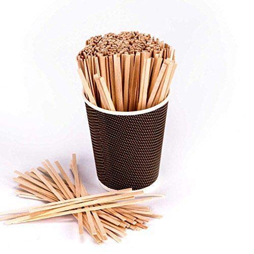 1000 Pack 7-Inch Large Wooden Coffee Stirrers - Eco-Friendly Disposable Stir Sticks for Coffee, Tea, Hot Chocolate, and Beverages - Perfect for Coffee Shops, Offices, Restaurants, and Home Use
