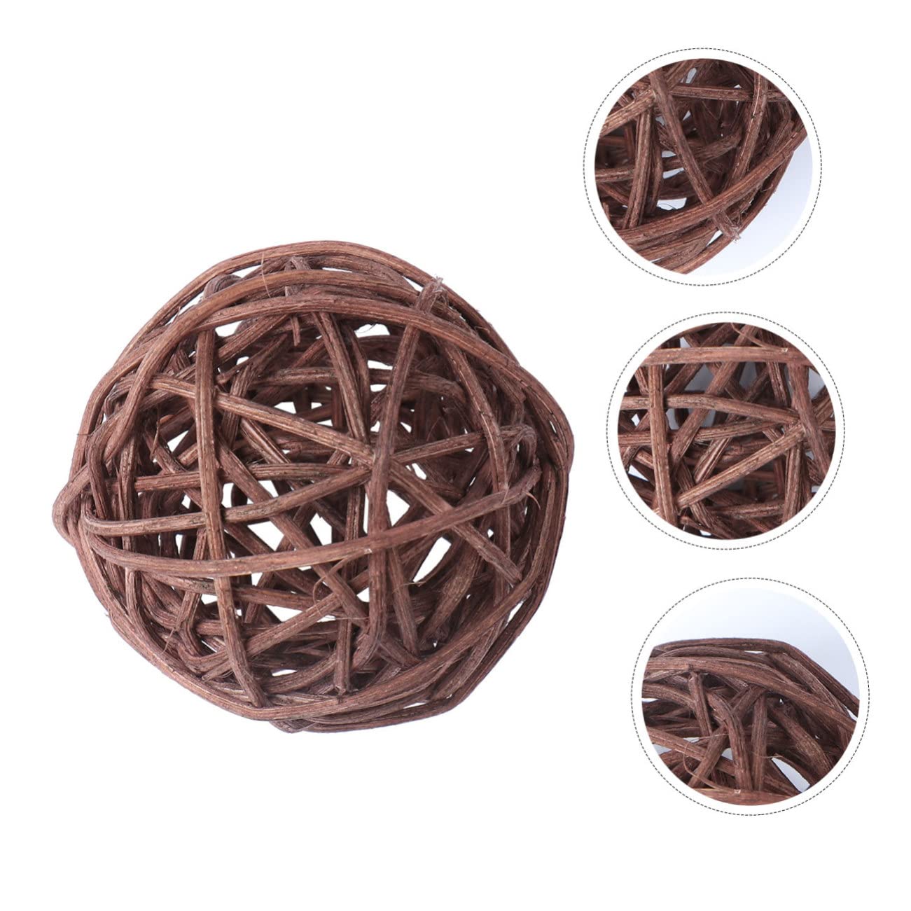 EXCEART 15-Piece DIY Rattan Hanging Balls Set - Natural Woven Decorative Ornaments for Christmas Tree, Home, Party & Wedding Decorations - Perfect for Holiday Crafts, Wall Hangings and Seasonal Displays