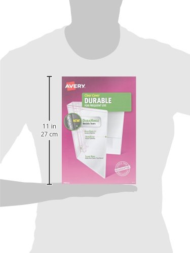 Avery Heavy Duty 3-Inch Slant Ring Binder - White, Holds 8.5
