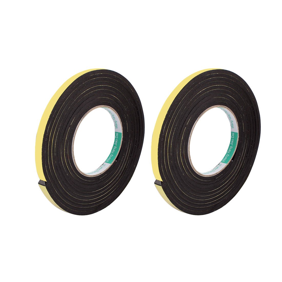 uxcell 2 Pcs 10mmx4mm Single Sided Sponge Tape Adhesive Sticker Foam Glue Strip Sealing 3 Meters 10Ft - Perfect for DIY Crafts, Home Repairs, and Packaging Sealing