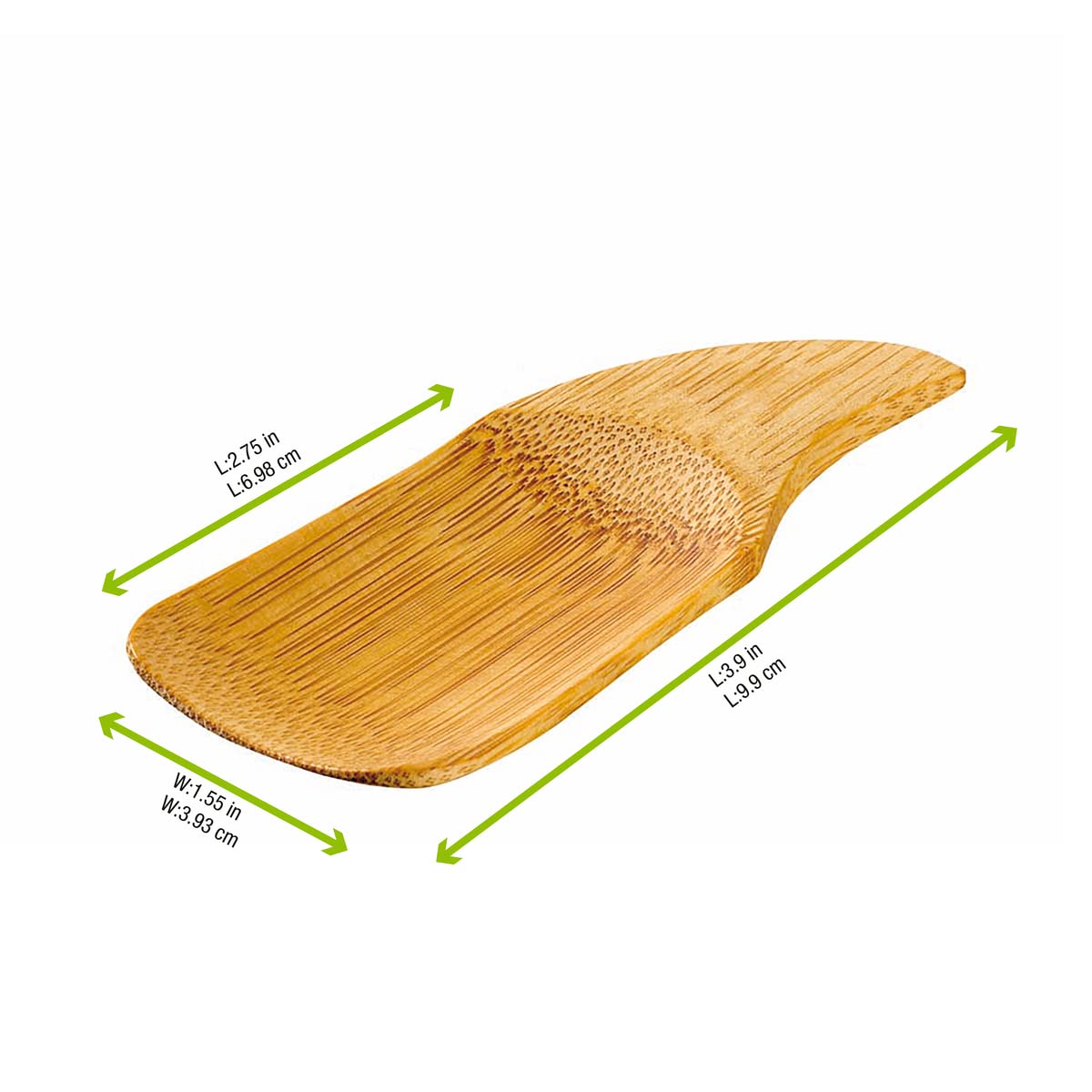 PACKNWOOD 209B Phuket Natural Bamboo Spoons - Eco-Friendly Disposable & Compostable Wooden Tasting Spoons - 3.9