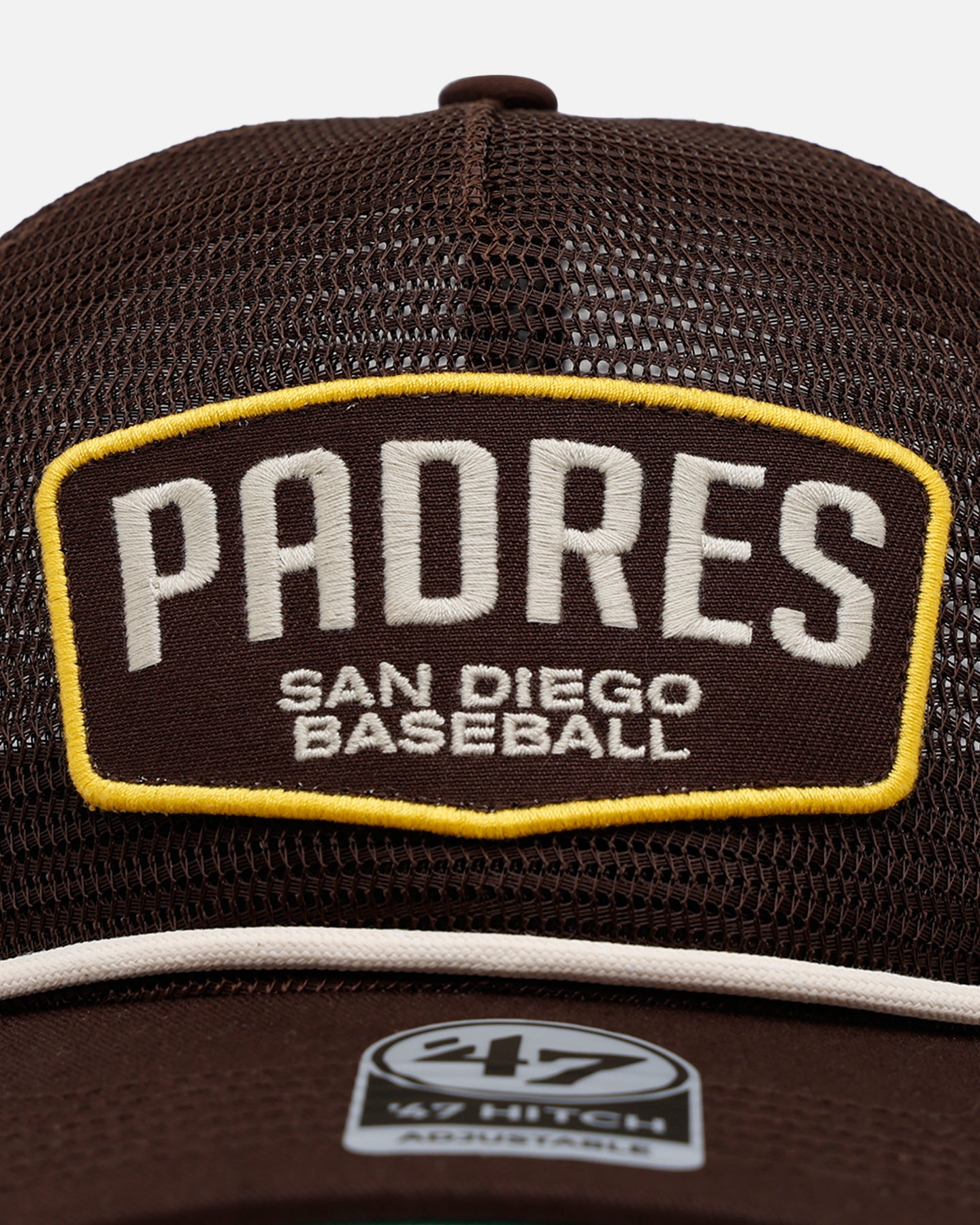 47 Brand San Diego Padres Mesh Hitch Trucker Snapback Hat - Adjustable Brown Baseball Cap for Men & Women - Perfect for Sports Games, Casual Wear & Fan Collections