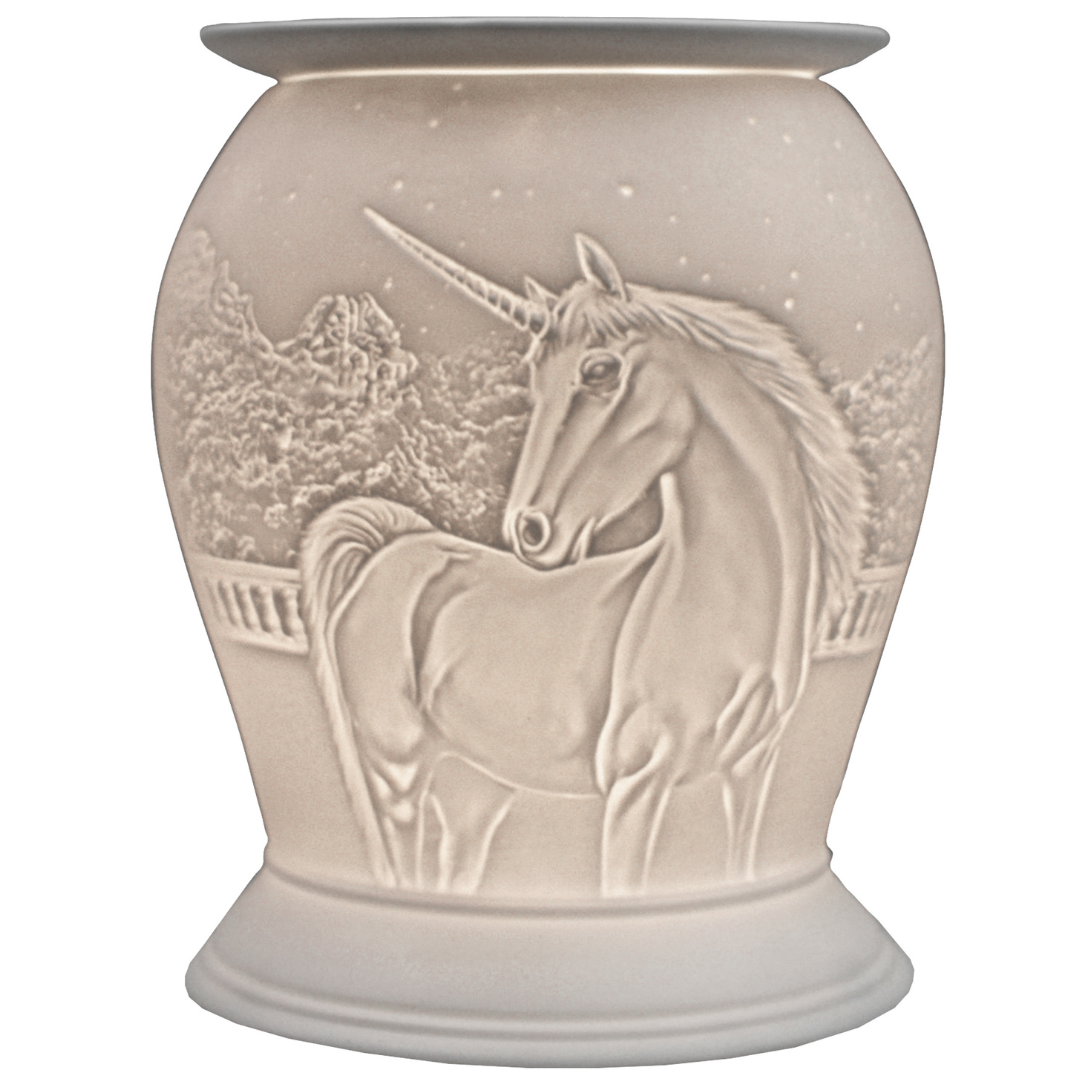Electric Wax Warmer with Porcelain Barrel - Unicorn Design for Home Aromatherapy & Relaxation | Perfect for Bedroom, Bathroom, and Office Use