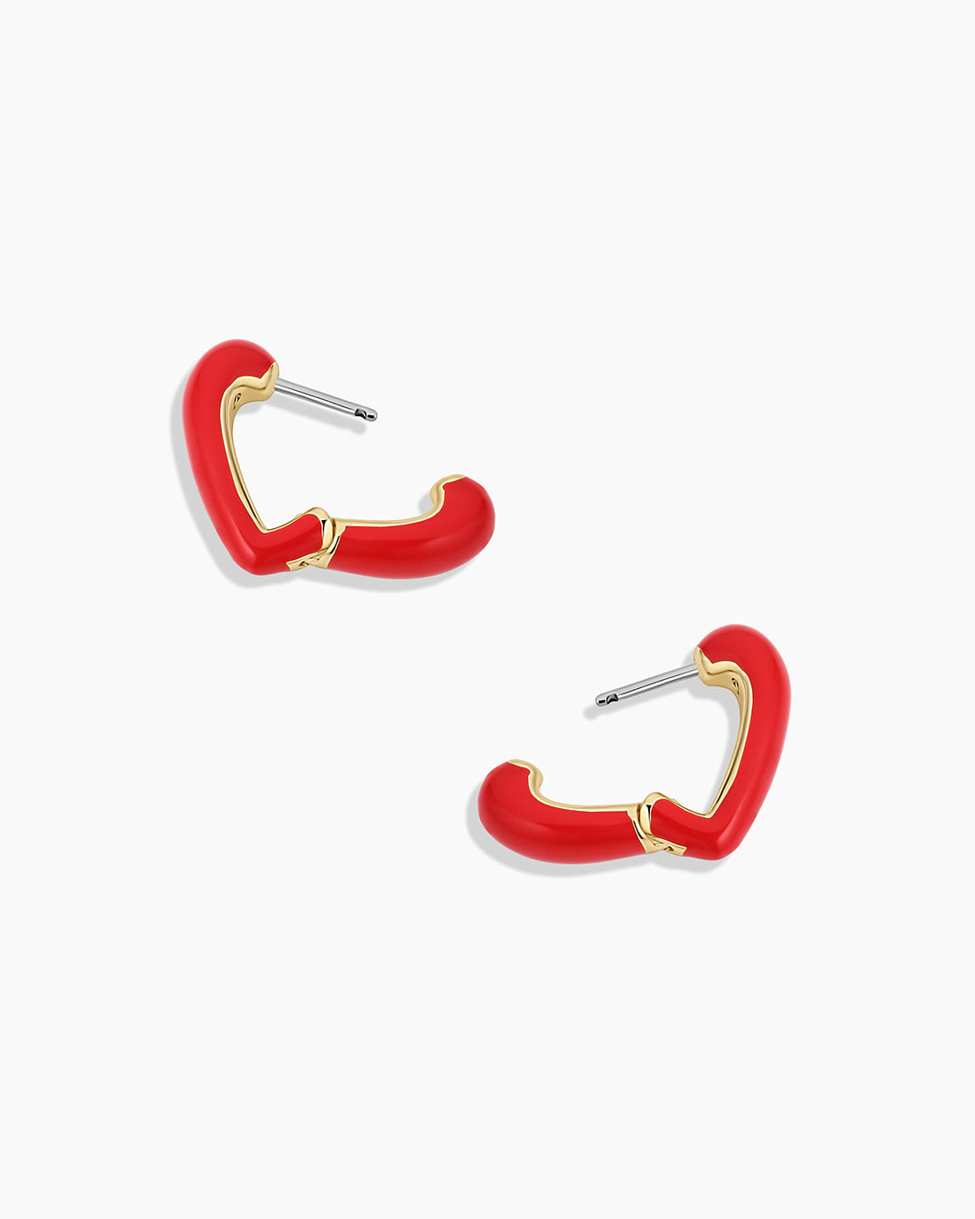 Amour Red Heart Huggies - Stylish and Comfortable Earrings for Women | Perfect for Valentine's Day, Anniversaries, and Romantic Gifts