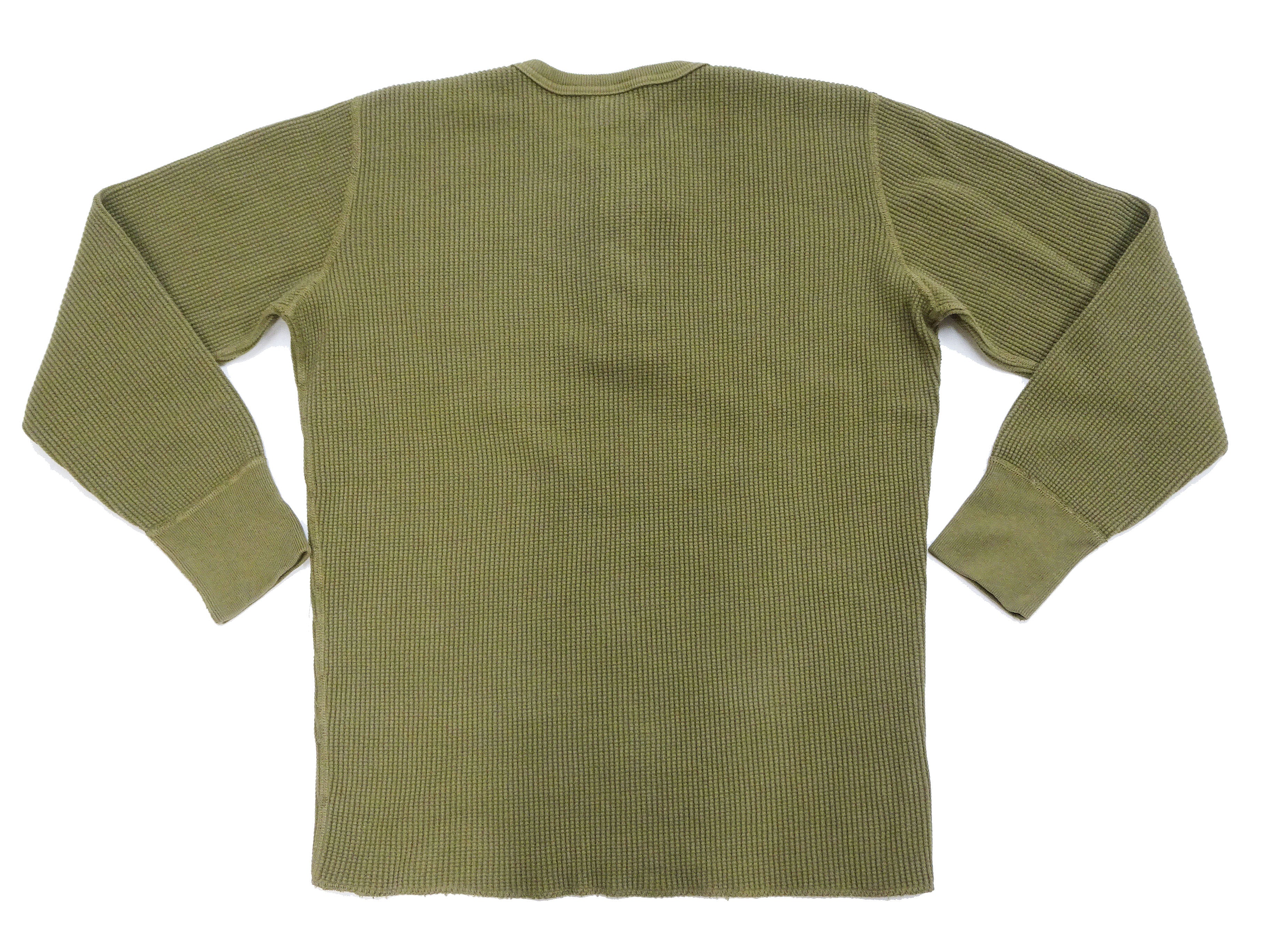 Studio D'artisan Men's Waffle Knit Thermal Henley T-Shirt - Long Sleeve Casual Shirt with 3-Button Placket, Heavyweight Thermal Tee (Color: Khaki, Style #9937) - Perfect for Fall Layering, Winter Warmth & Outdoor Adventures