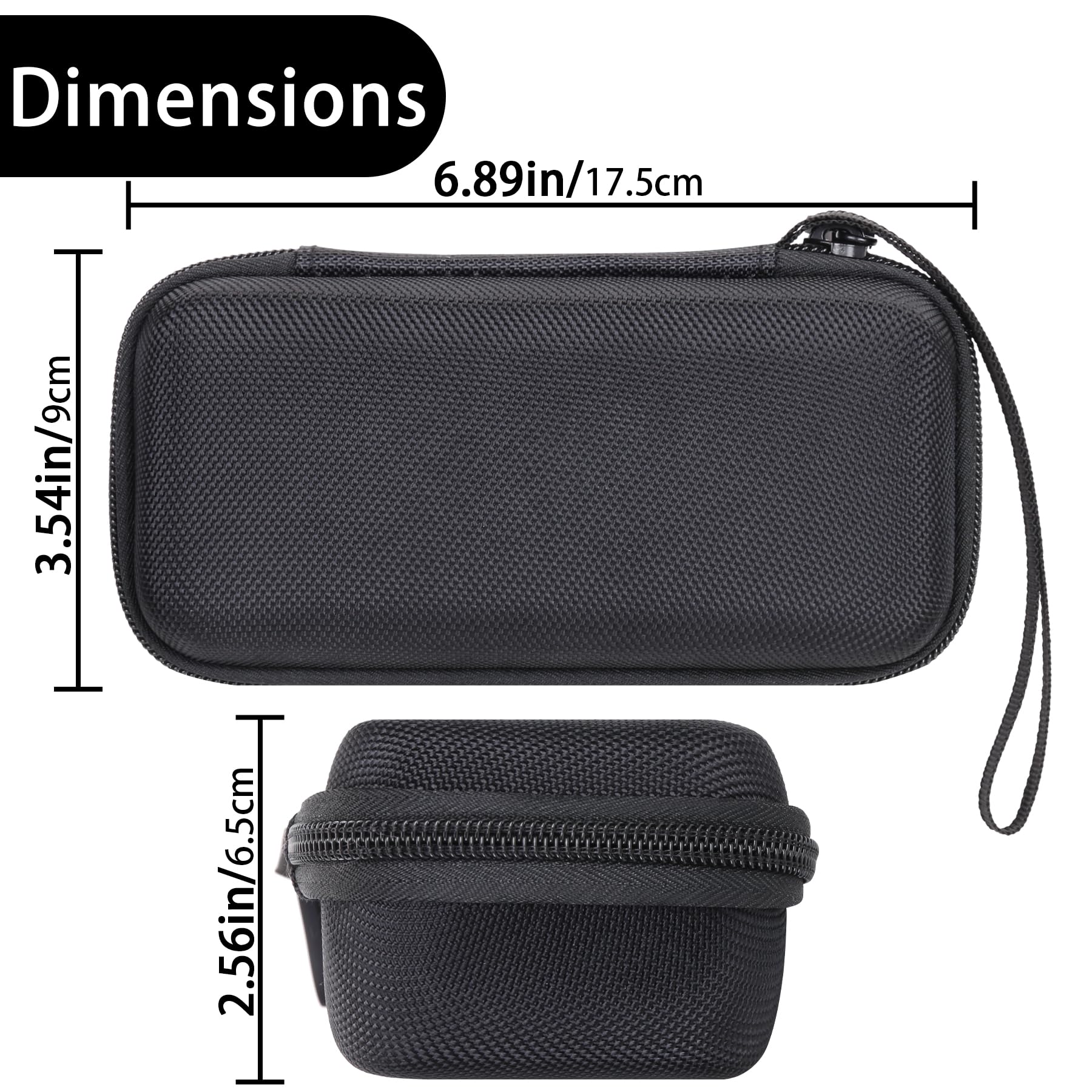 Aenllosi Hard Carrying Case for Rode Wireless ME & Wireless GO II Microphone - Durable Protective Storage Box for Rode Wireless ME Clip & Wireless GO II Dual Channel Digital Wireless Mic System (Black) - Perfect for Travel, Studio & Field Recording