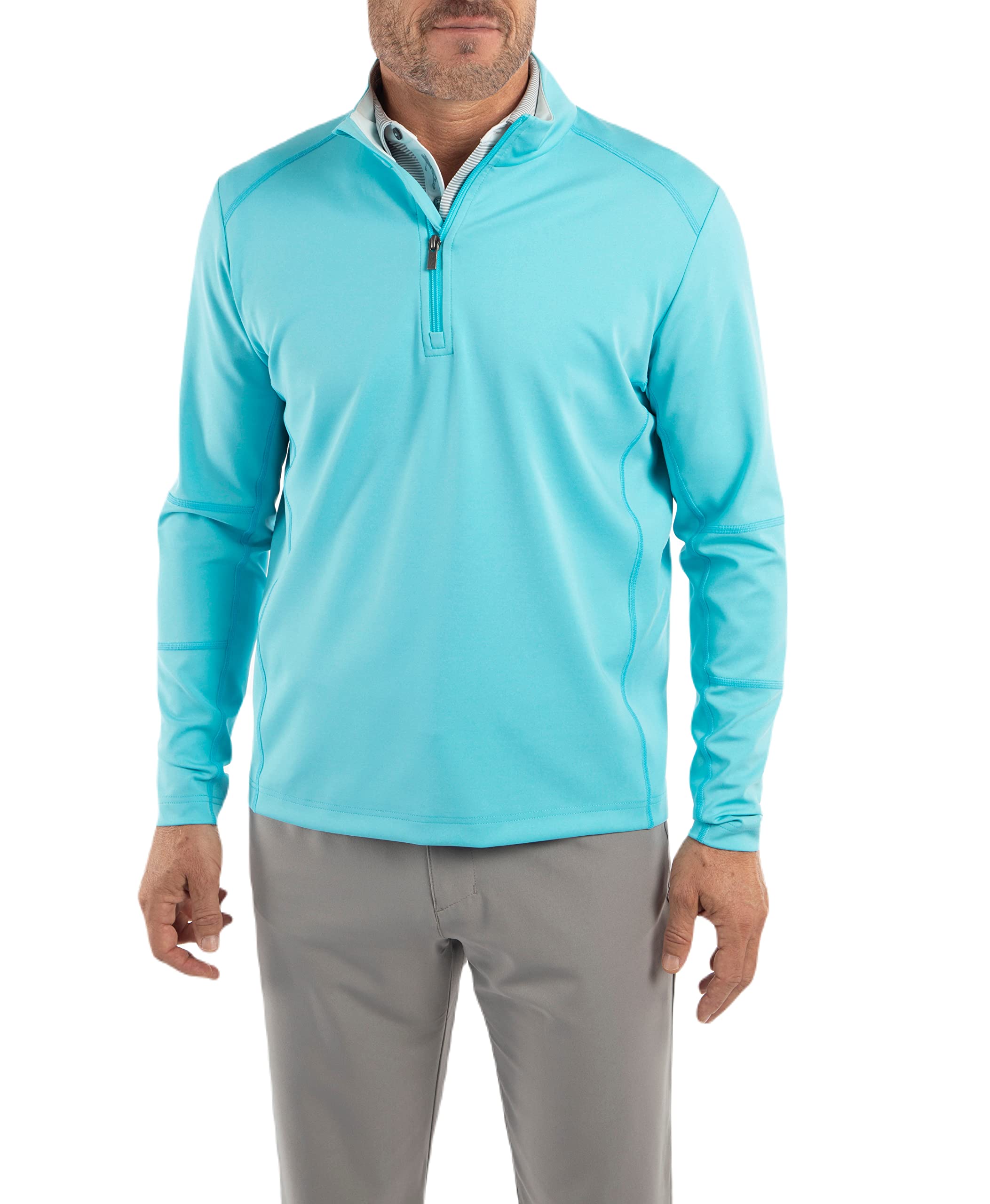 Bobby Jones Golf Pullover for Men - Performance Viking Quarter-Zip Long Sleeve Sweater - Moisture Wicking Polyester Spandex Blend - Ideal for Golf, Casual Wear & Outdoor Activities
