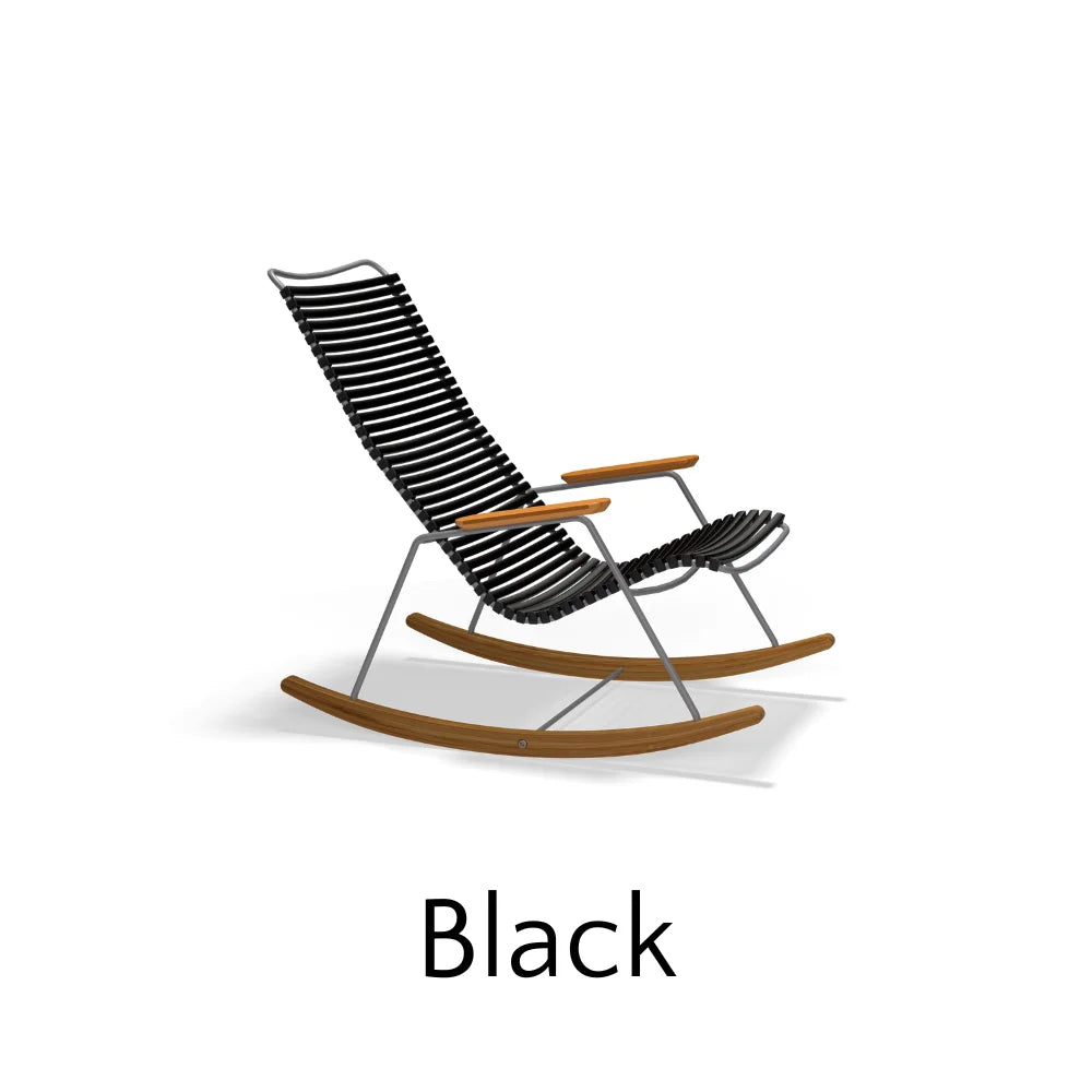 CLICK Outdoor Rocking Chair - Patio, Garden & Porch Relaxation - Comfortable All-Weather Wicker Rocking Chair for Backyard, Poolside & Deck Use