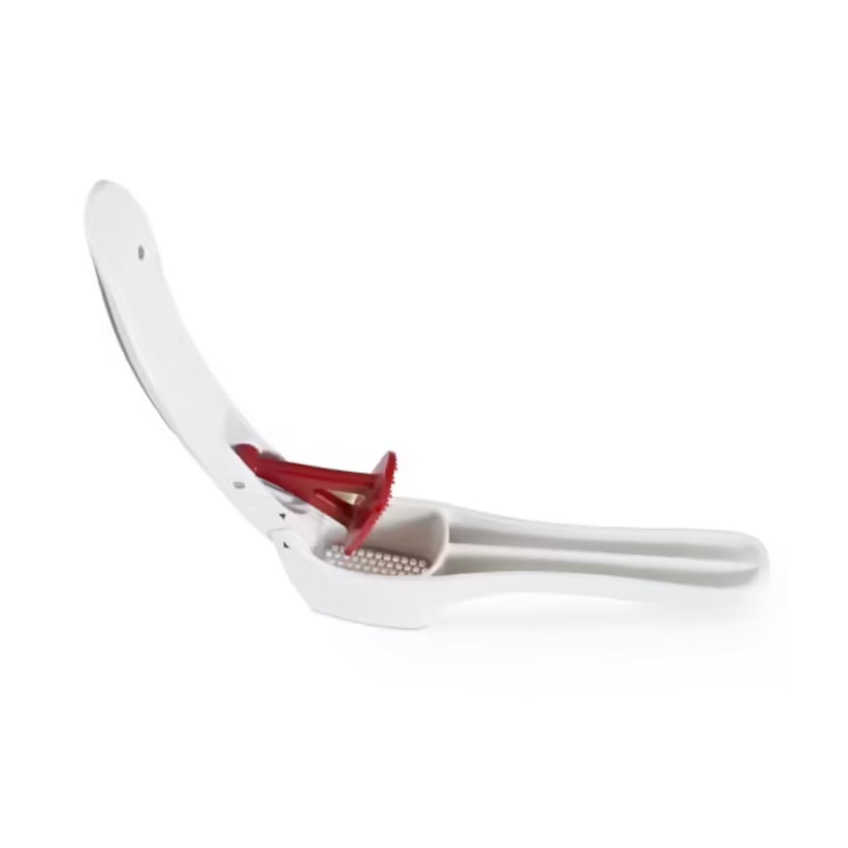 Zyliss E960006 Stainless Steel Garlic Press - Easy Clean, Silver/Red - Professional Garlic Crusher for Garlic Cloves & Bulbs - Perfect for Cooking, Baking & Meal Prep