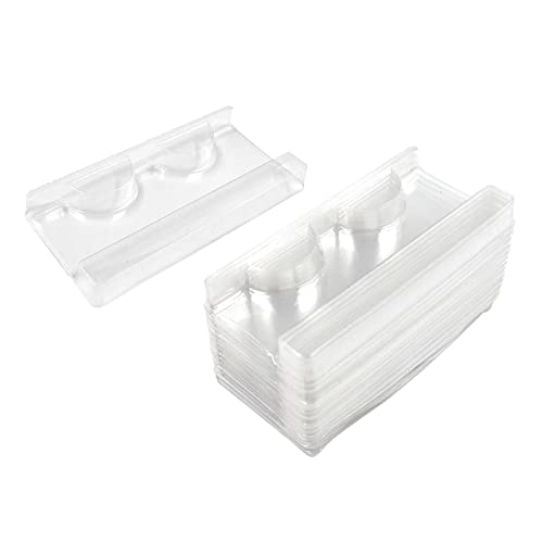 50 Pack Large Empty Lash Trays - Clear Rectangle Eyelash Extension Storage Boxes for Professional Salon & Home Use - False Eyelash Packaging Organizer Case for Makeup Artists & Beauty Lovers