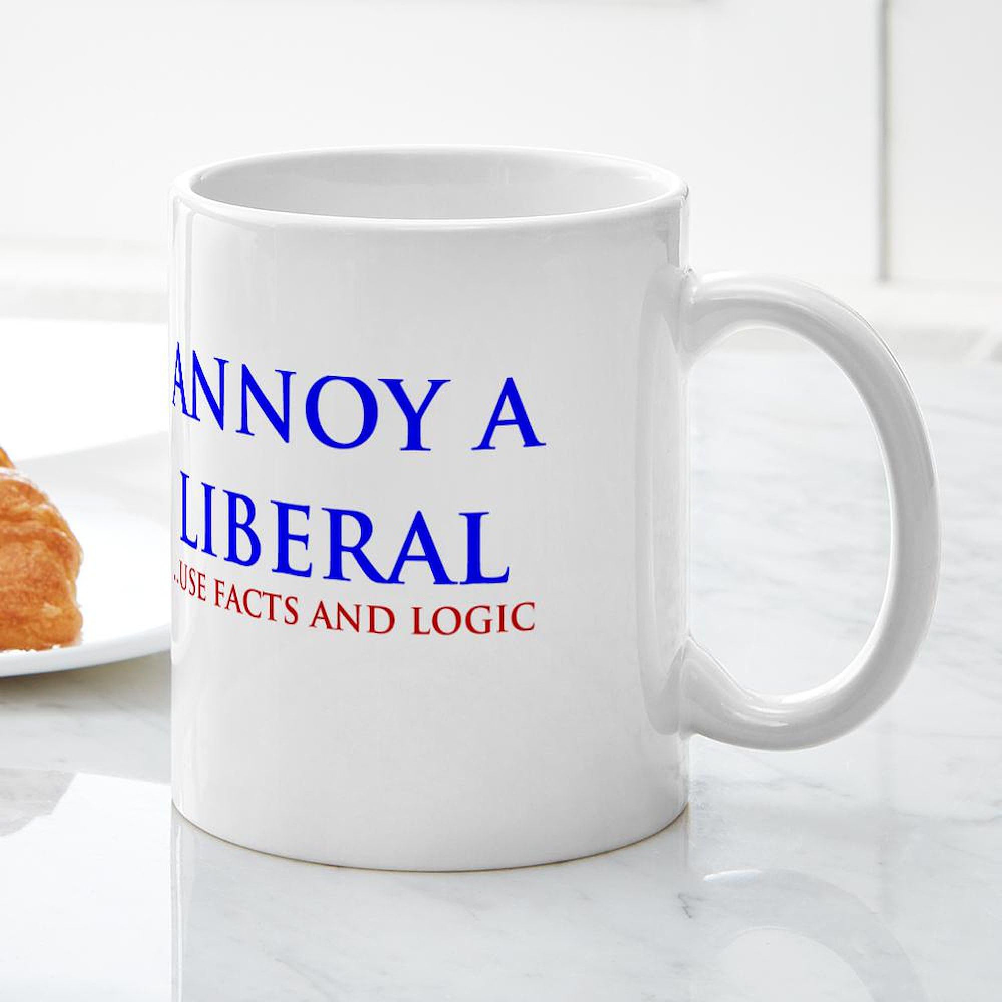 Annoy A Liberal Mug - 11 oz (325 ml) Ceramic Coffee Cup with Sarcastic Political Design - Perfect for Office, Home & Gag Gifts