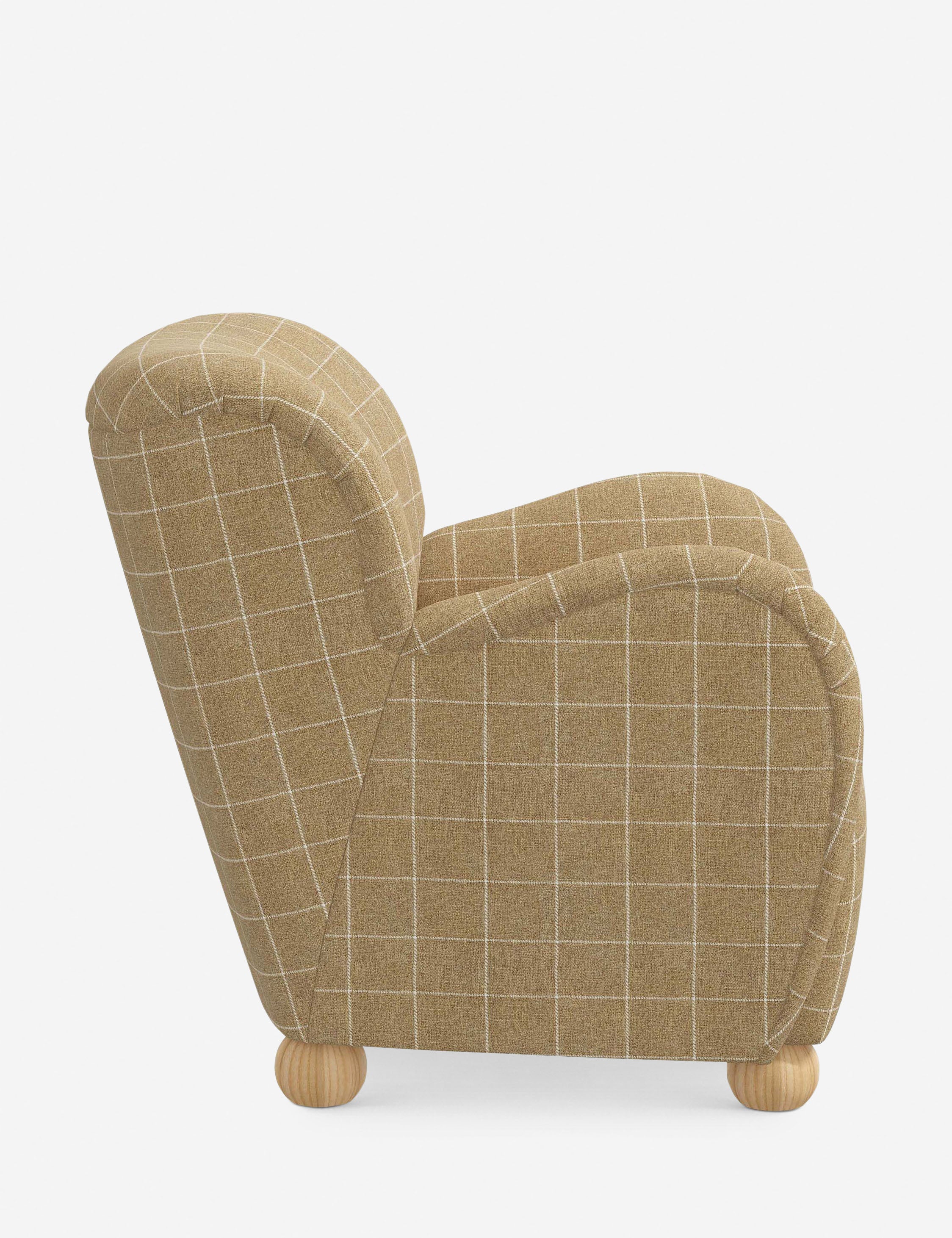 Baird Accent Chair - Modern Upholstered Lounge Chair for Living Room, Bedroom & Office - Stylish Comfortable Reading Chair with Wooden Legs - Perfect for Relaxing, Reading & Decorating Your Home