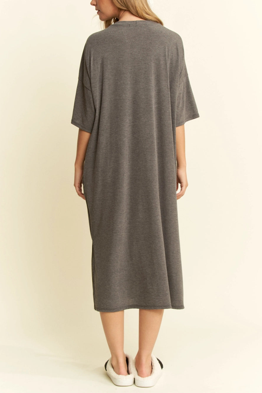 Not So Basic T-Shirt Dress for Women - Stylish Casual & Comfortable Outfit for Everyday Wear, Lounge, and Street Fashion | Trendy Oversized Tee Dress