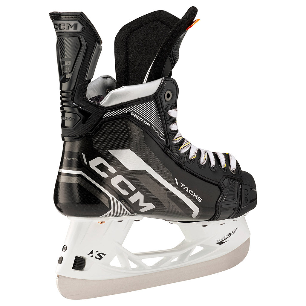 CCM Tacks Vector Premier 2022 Intermediate Ice Hockey Skates - Lightweight Performance Skates for Youth & Adult Hockey Players - Perfect for Rink Games, Training & Competitive Play