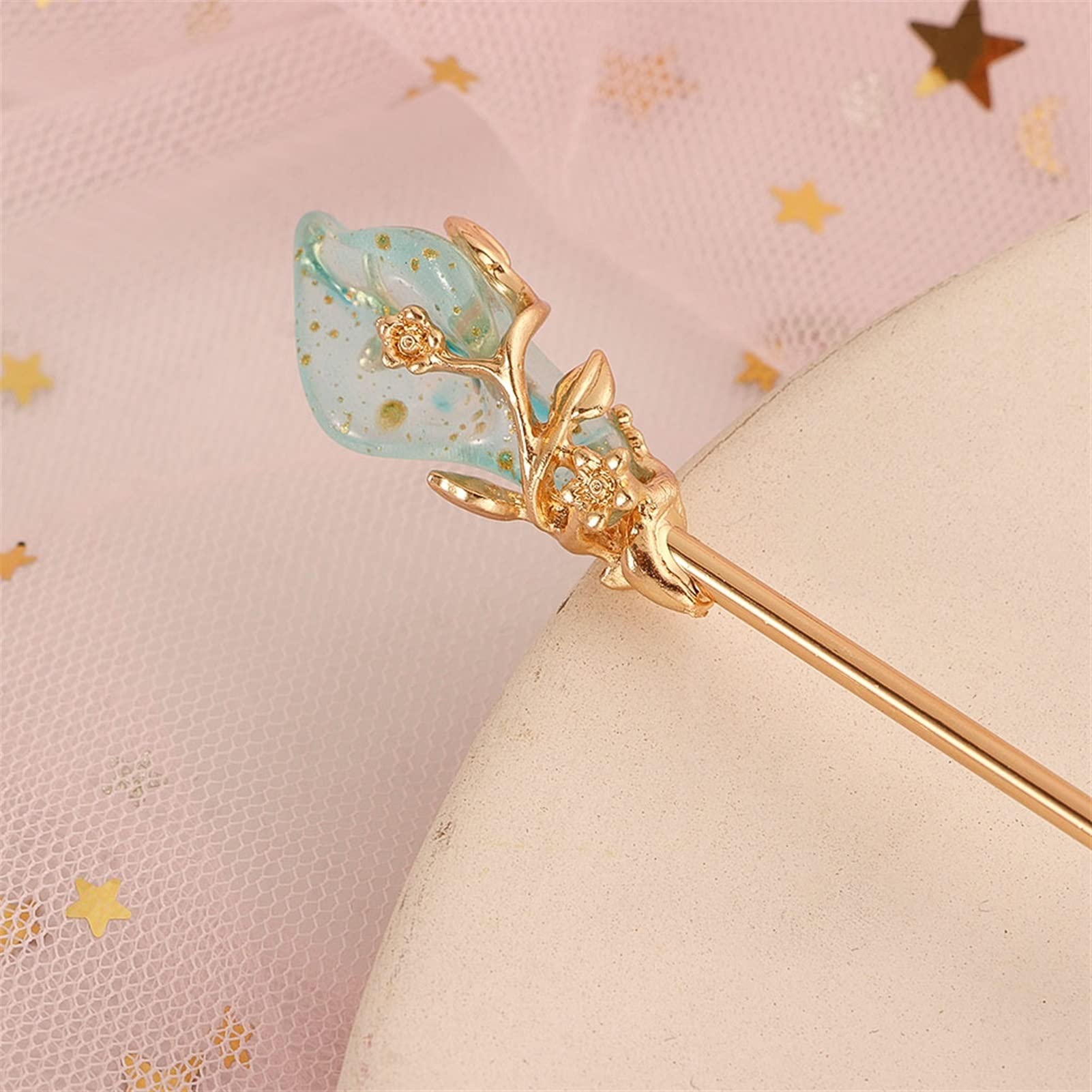 Vintage Chinese Style Hair Stick for Women - Elegant Metal Rhinestone Hair Chopsticks, Hairpin & Jewelry Hair Clip Accessories (Blue) | Perfect for Weddings, Parties & Traditional Chinese Costume Styling