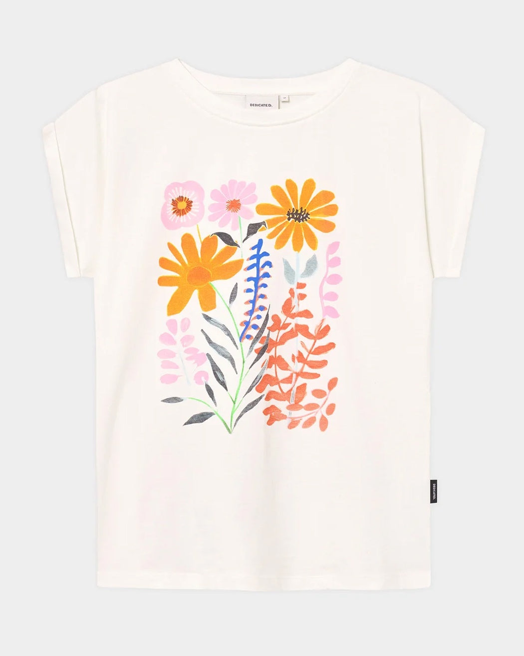 Visby Summer Flowers Graphic T-Shirt - Casual Cotton Tee for Women & Men - Perfect for Beach Vacations, Summer Outings, and Casual Wear