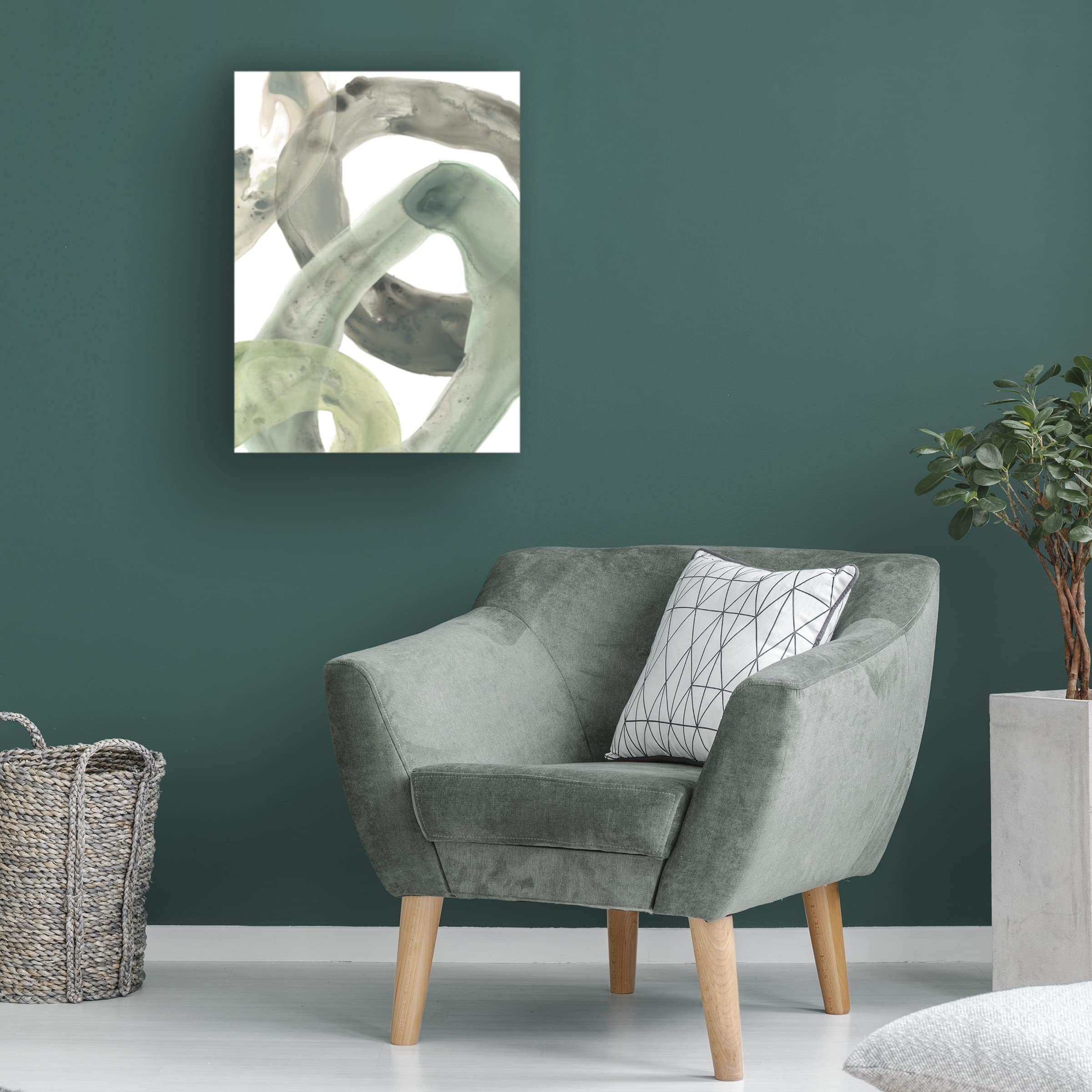 Trademark Fine Art 'Concentric Lichen IV' Canvas Wall Art Print by June Erica Vess - Modern Abstract Nature Painting for Living Room, Bedroom & Office Decor