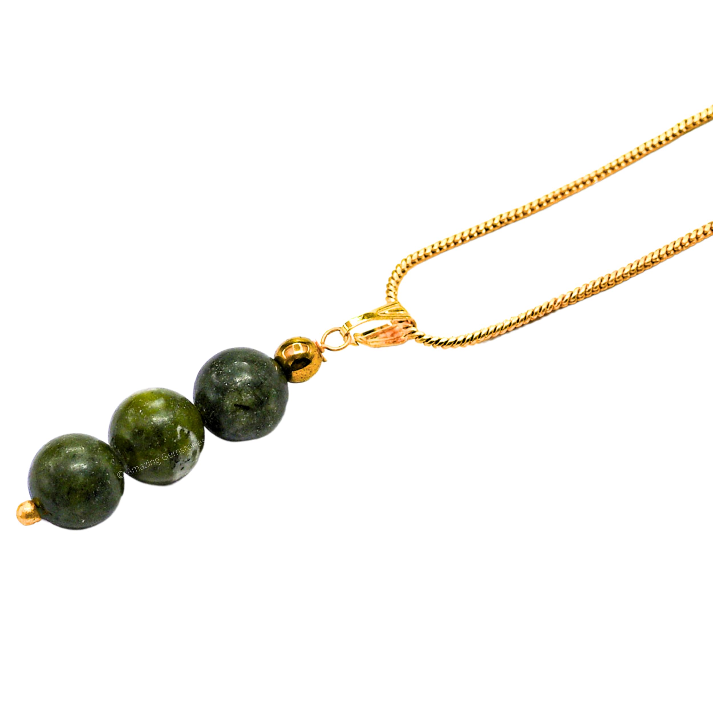 Healing Green Jade Necklace for Women - Handmade Crystal Beaded Pendant Jewelry - Elegant Birthday Gift for Her - Perfect for Meditation, Yoga & Spiritual Healing