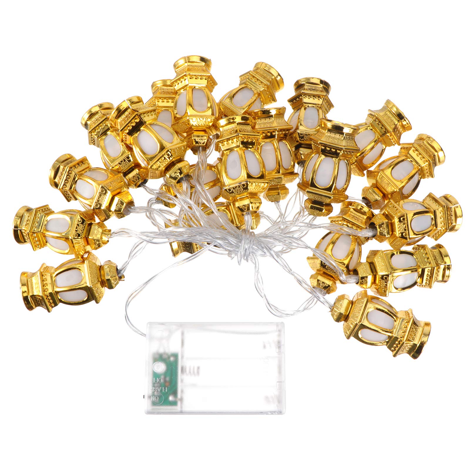 Uonlytech LED Ramadan String Lights - 50ft Fairy Lights for Eid Mubarak Decor, Home, Indoor Outdoor, Patio, Garden, Wedding & Birthday Party - Perfect for Ramadan Celebrations, Holiday Lighting and Festive Home Decor