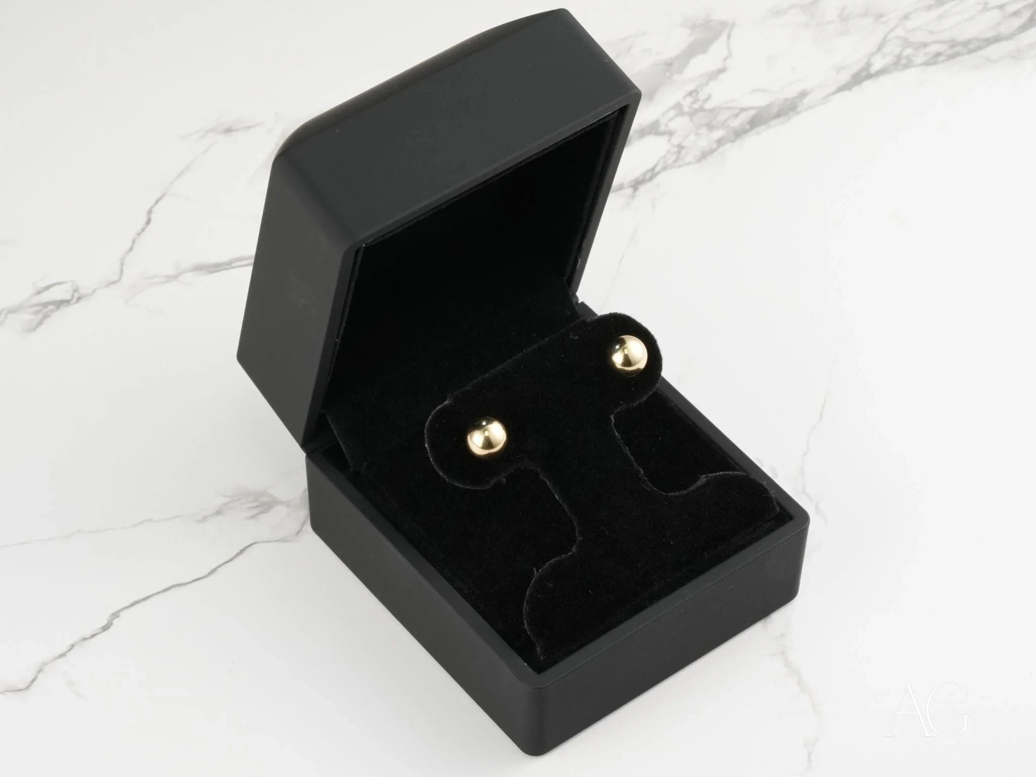 18K Gold Ball Stud Earrings - Classic Elegance Jewelry for Women, Perfect for Weddings, Parties & Everyday Wear