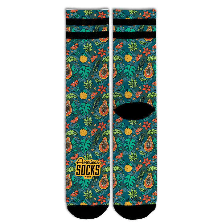 Premium American Socks - Signature Papaya Mid High Crew Socks for Men & Women | Comfortable Cotton Blend for Everyday Wear, Sports & Outdoor Activities