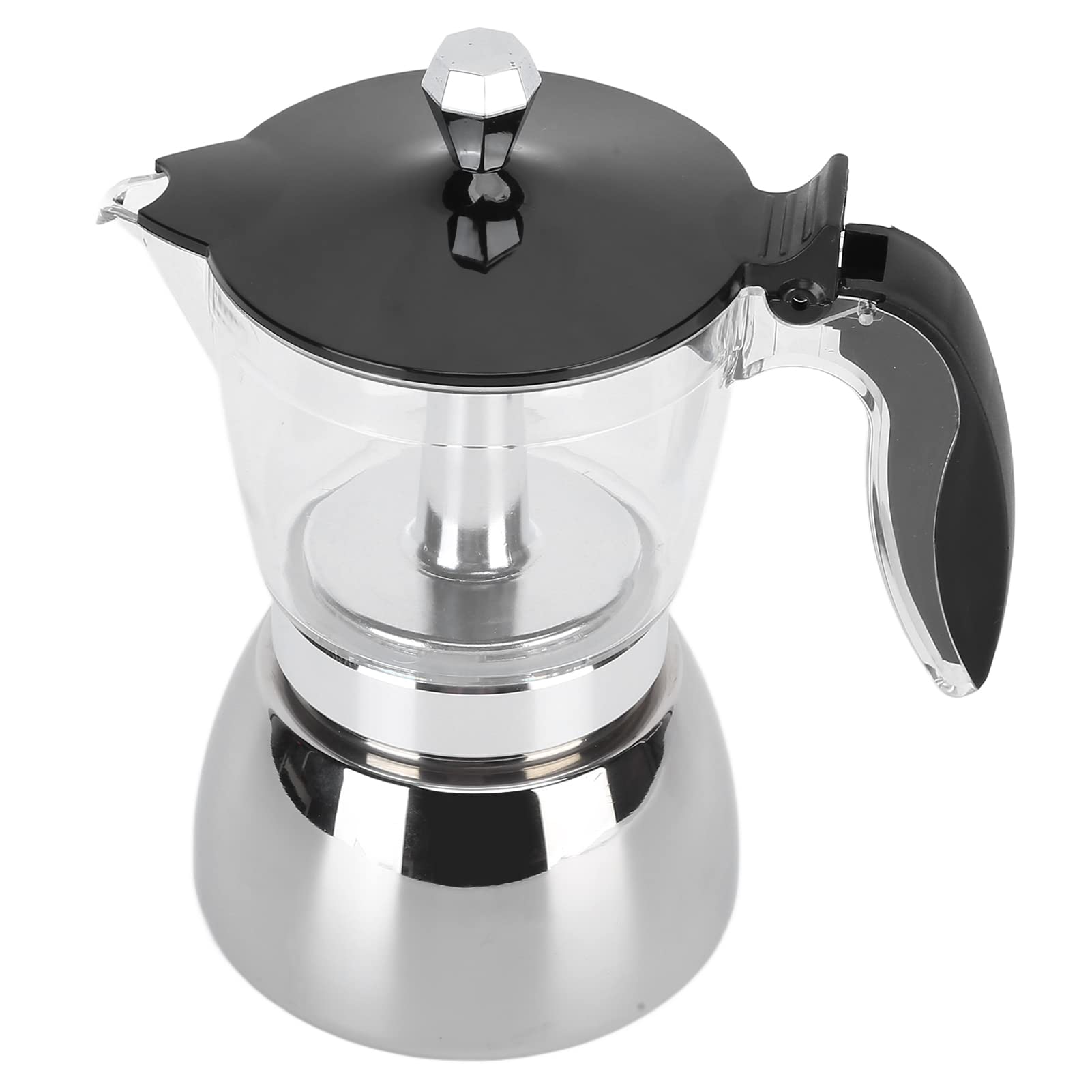 6-Cup Stainless Steel Italian Octagonal Moka Pot - Stovetop Espresso Maker with Ergonomic Handle for Home Brewing | Perfect for Coffee Lovers, Gifts & Camping Trips