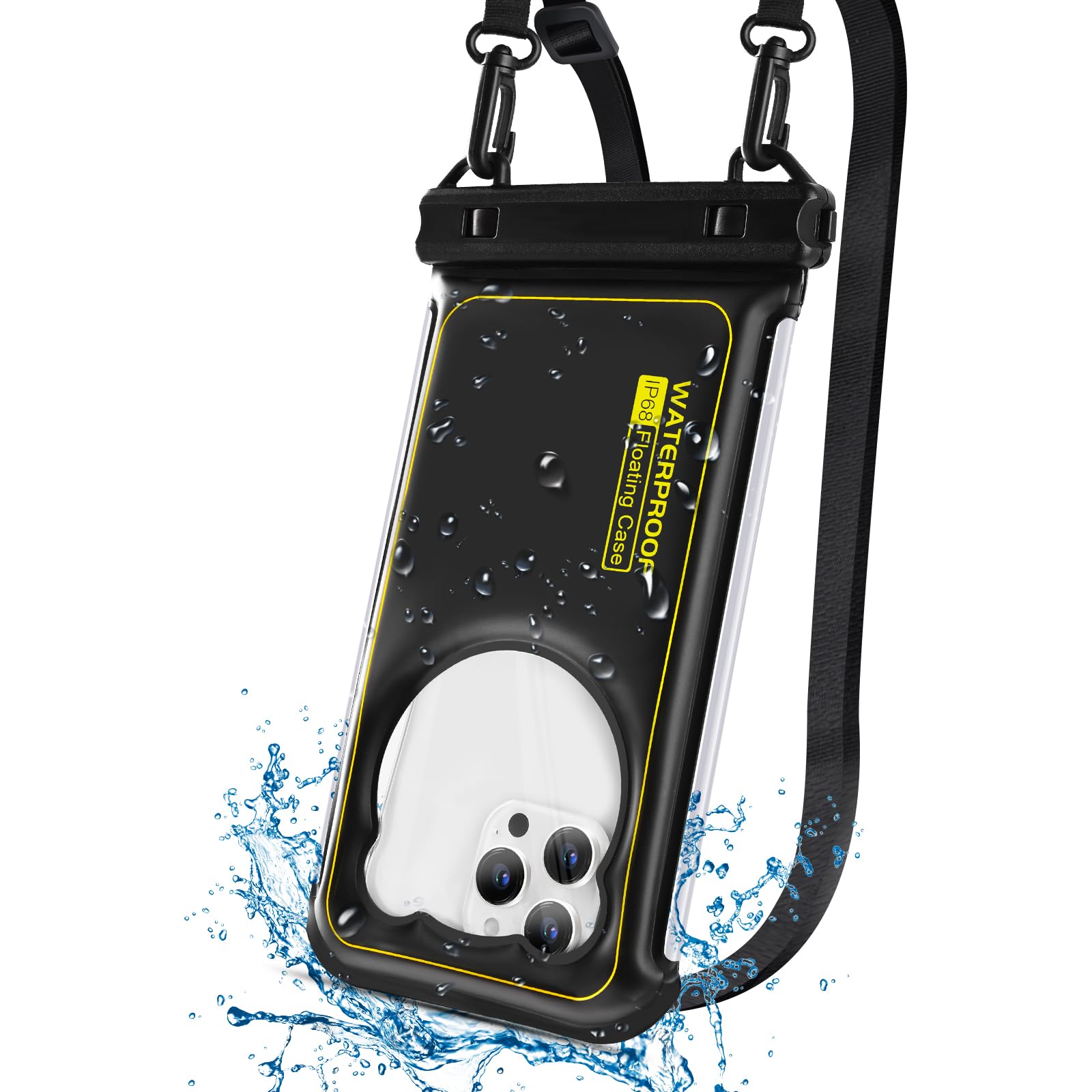 **CITAMAMA Waterproof Floating Phone Pouch IPX8 - Compatible with iPhone 15 Pro Max, 14 Pro, 13, Galaxy S24, S23 Ultra (Up to 7.2