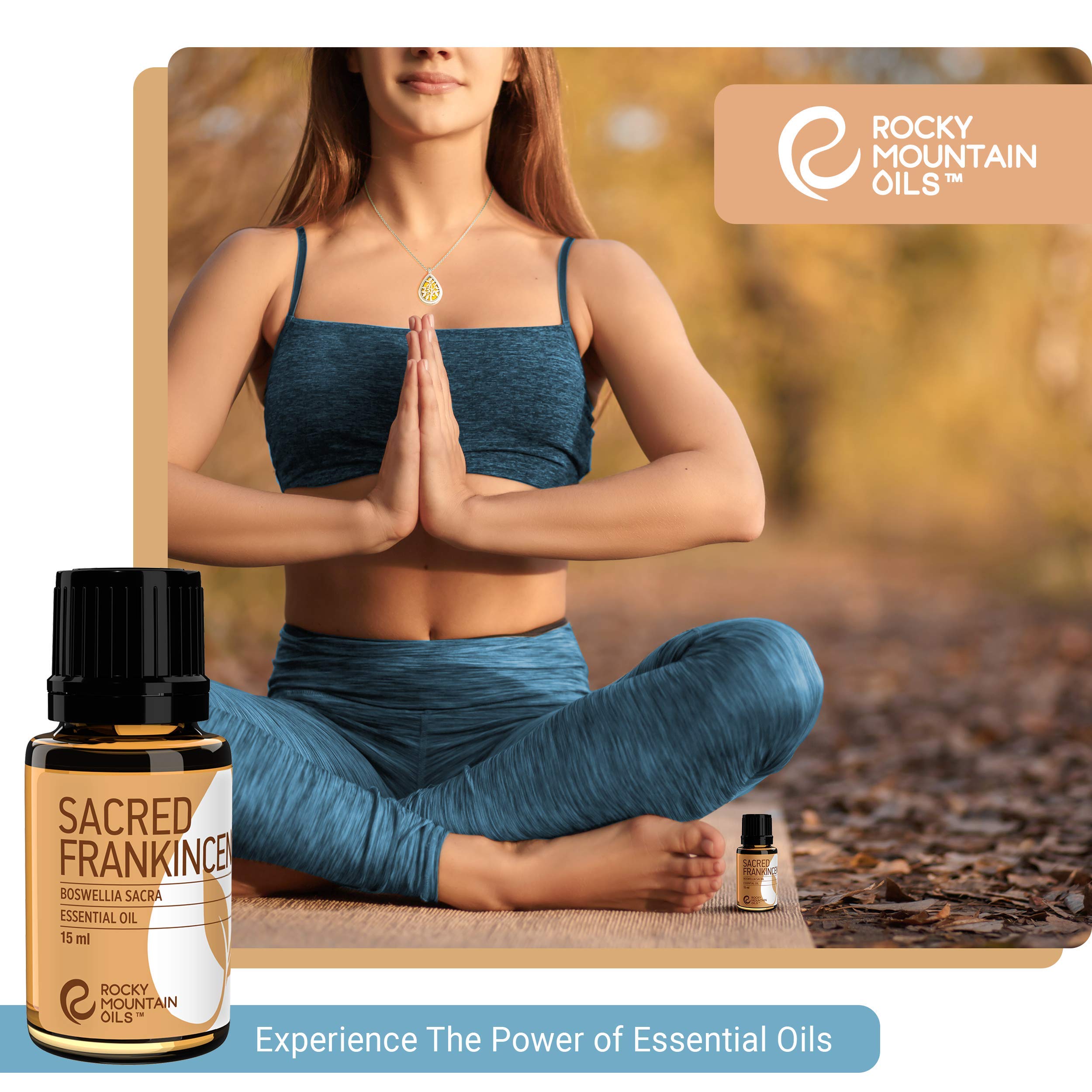 Rocky Mountain Oils Sacred Frankincense Essential Oil - 100% Pure Aromatherapy Oil for Diffusers, Massage Therapy, Skin Care & Home Use - 15ml Bottle | Perfect for Relaxation, Meditation & Natural Cleaning