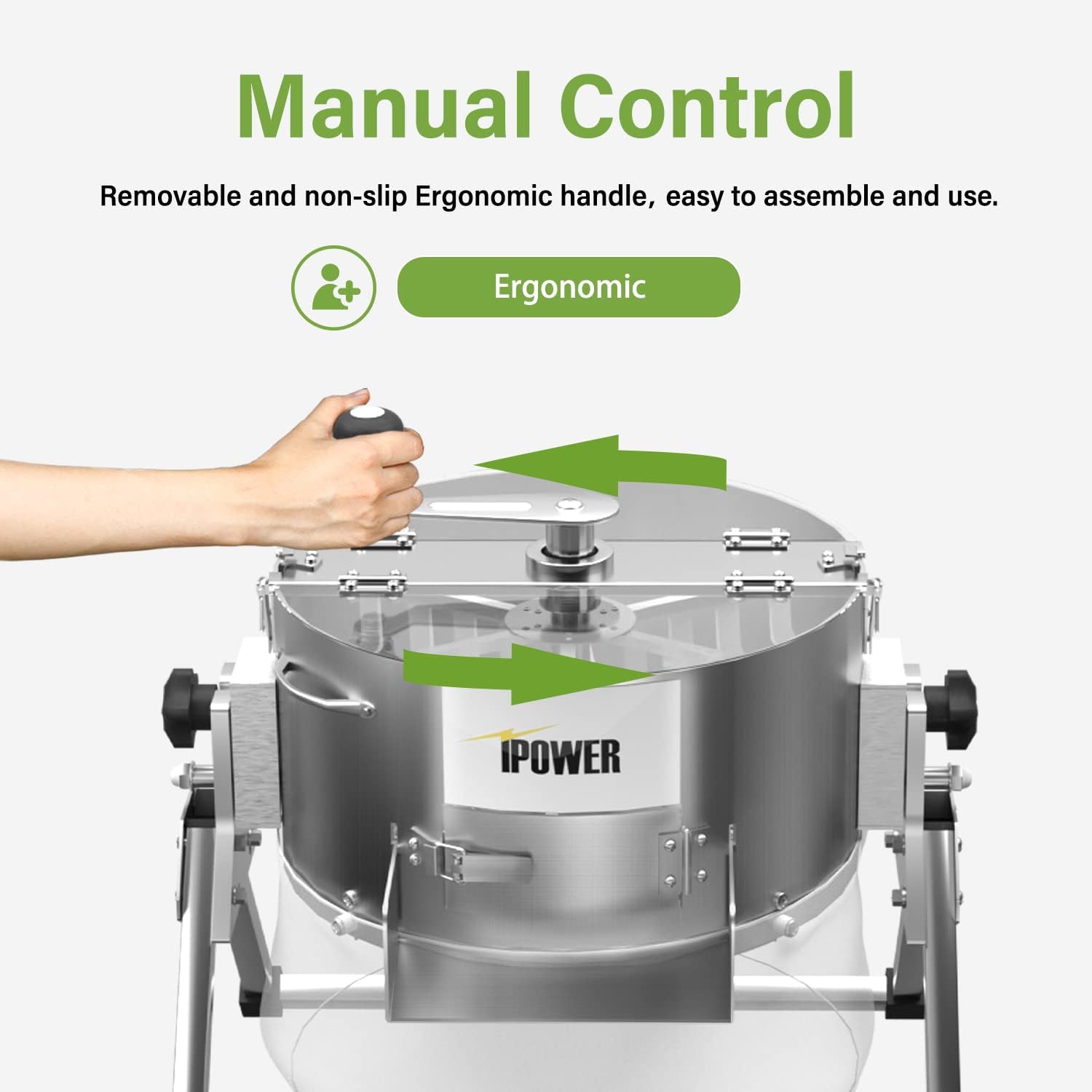 iPower 16 Inch Hydroponic Bud Leaf Trimmer - Stainless Steel Blade & Hand Pruner for Herbs and Flowers - Wet/Dry Plant Trimming Machine with Twisted Spin Cut - Floor Standing Design for Indoor Gardening & Commercial Grow Operations